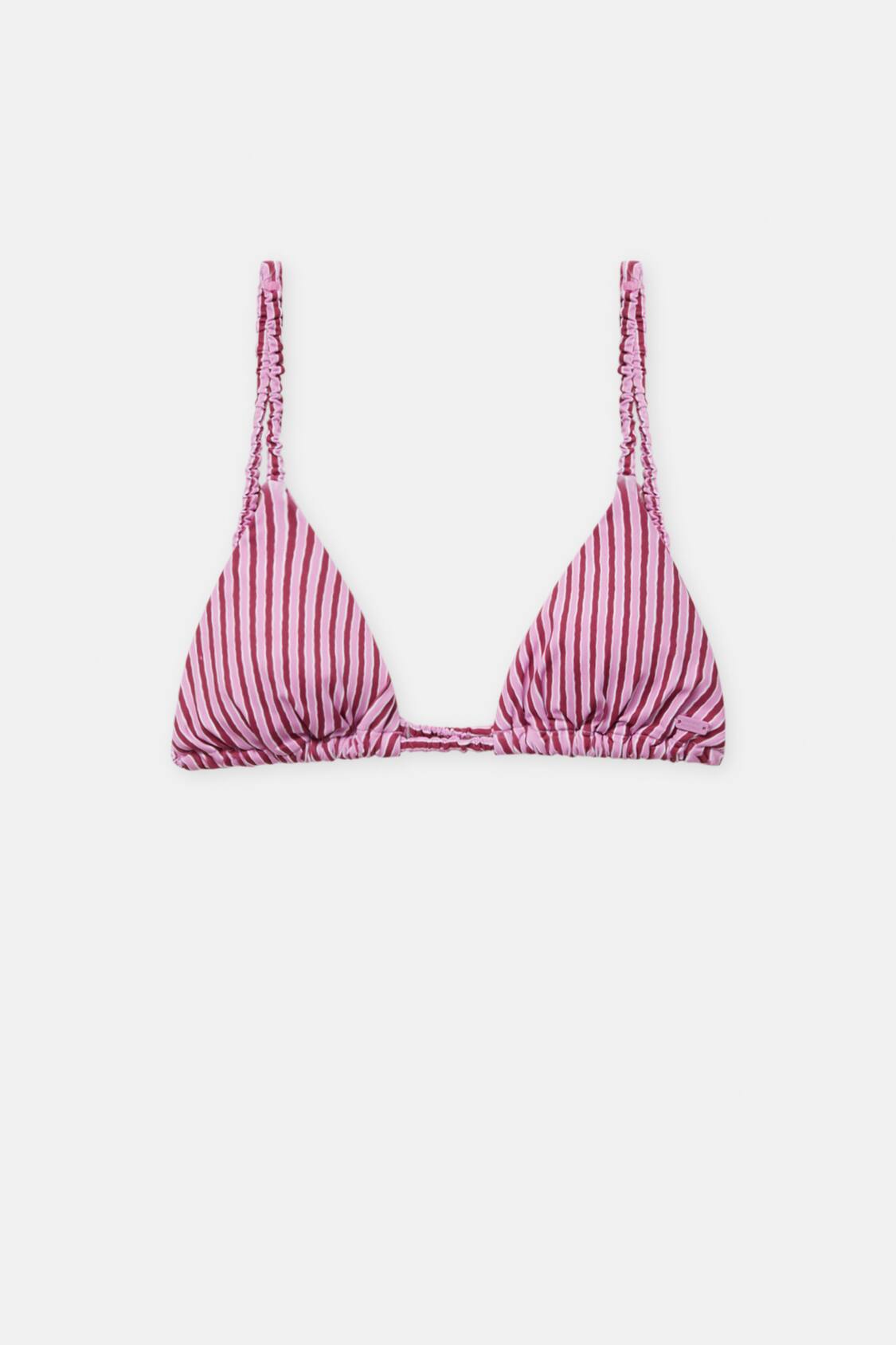 Pink striped bikini top - PULL&BEAR