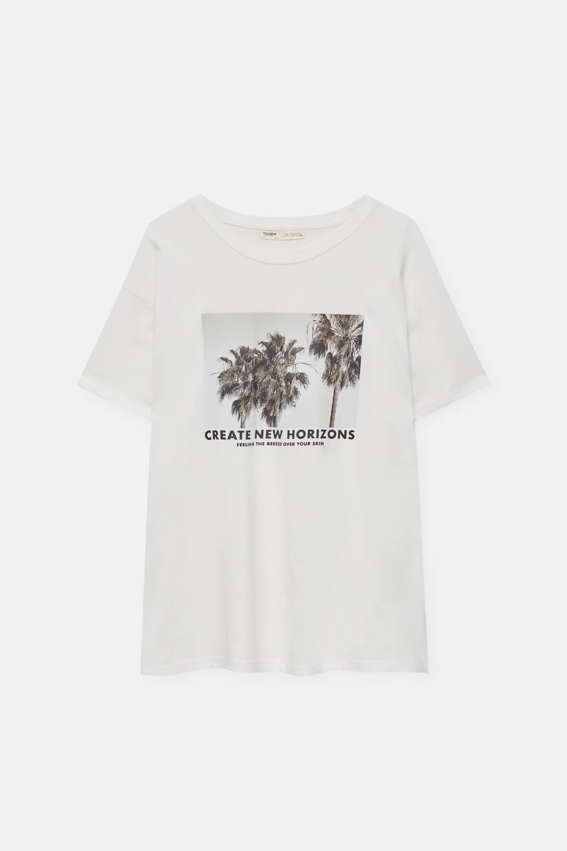 Pull&Bear Women's' White Tom Wesselman Graphic T-Shirt