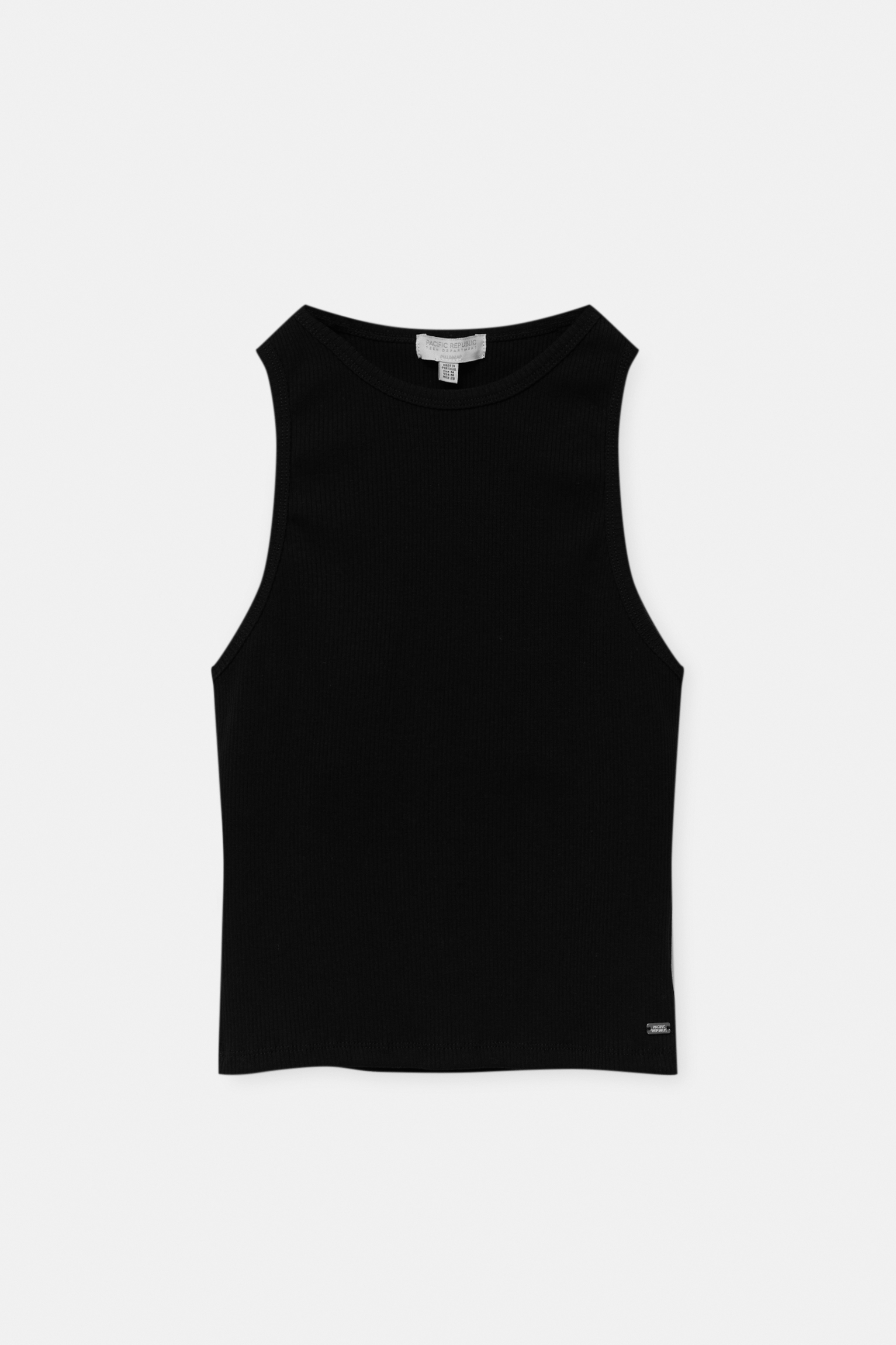 Cut-out ribbed top - pull&bear