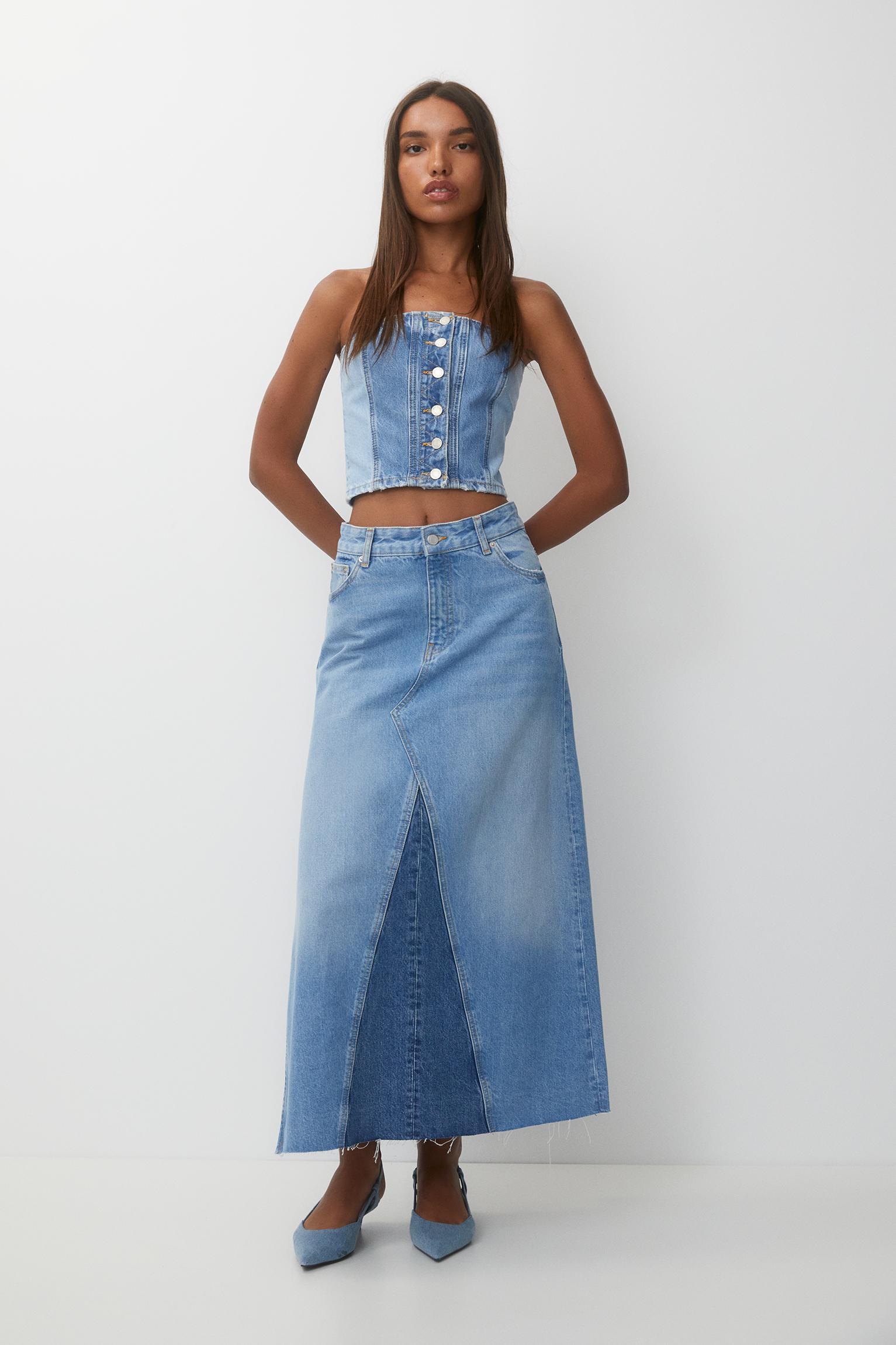 The Patchwork Denim Skirt Is The MustHave Piece For This Summer