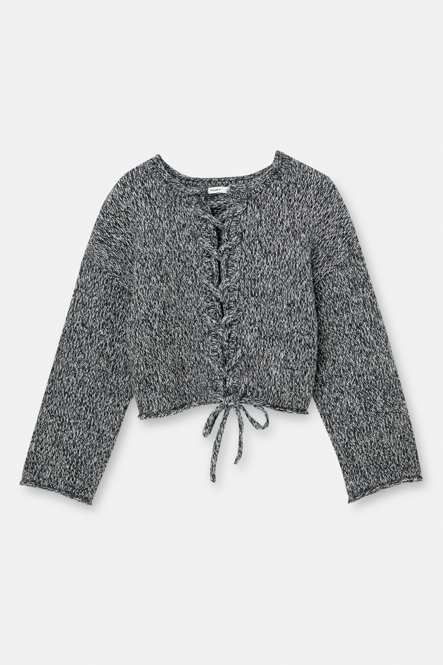 Multiway lace-up twisted knit cardigan - PULL&BEAR