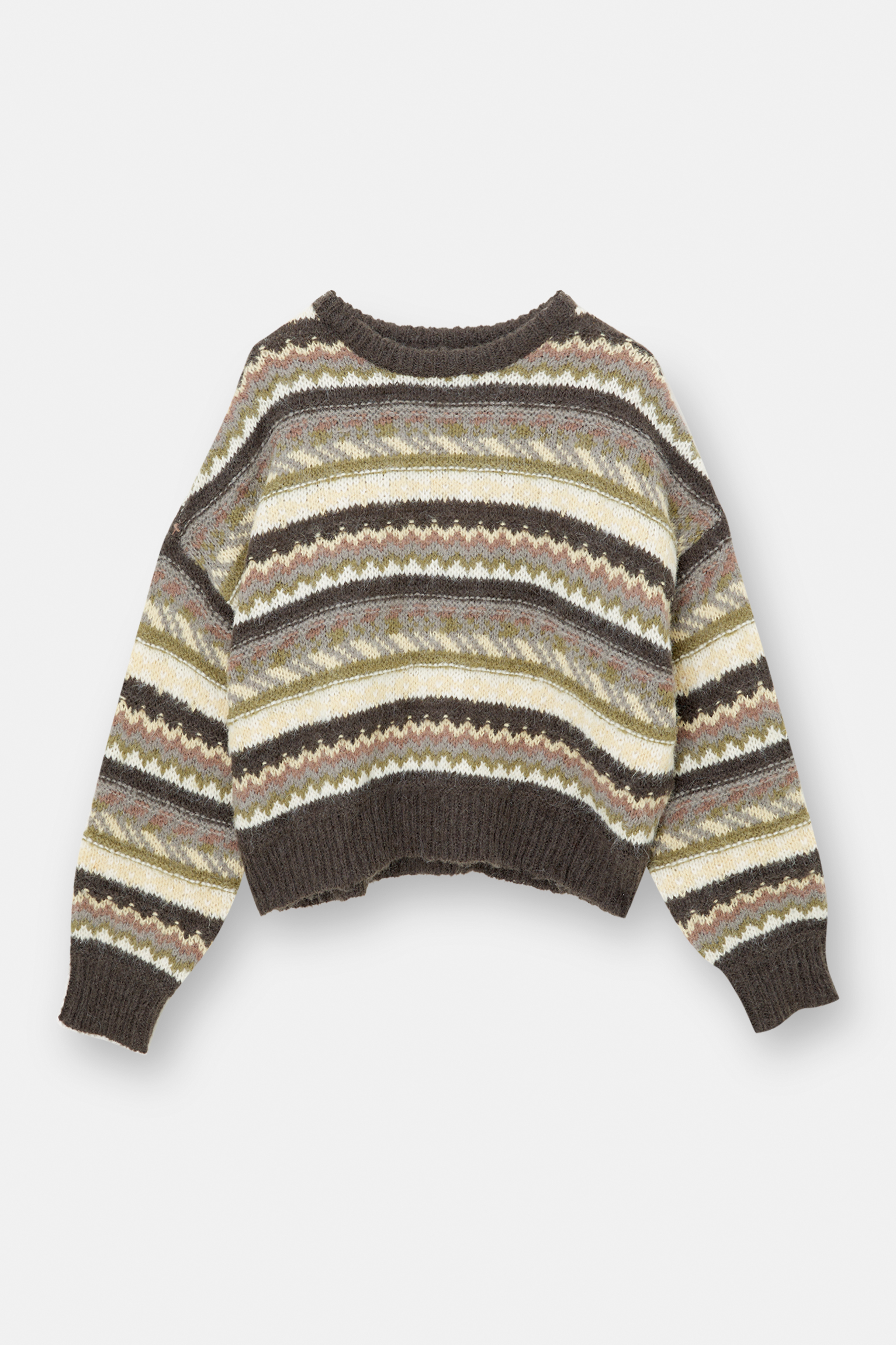 Knit jacquard sweater - pull&bear
