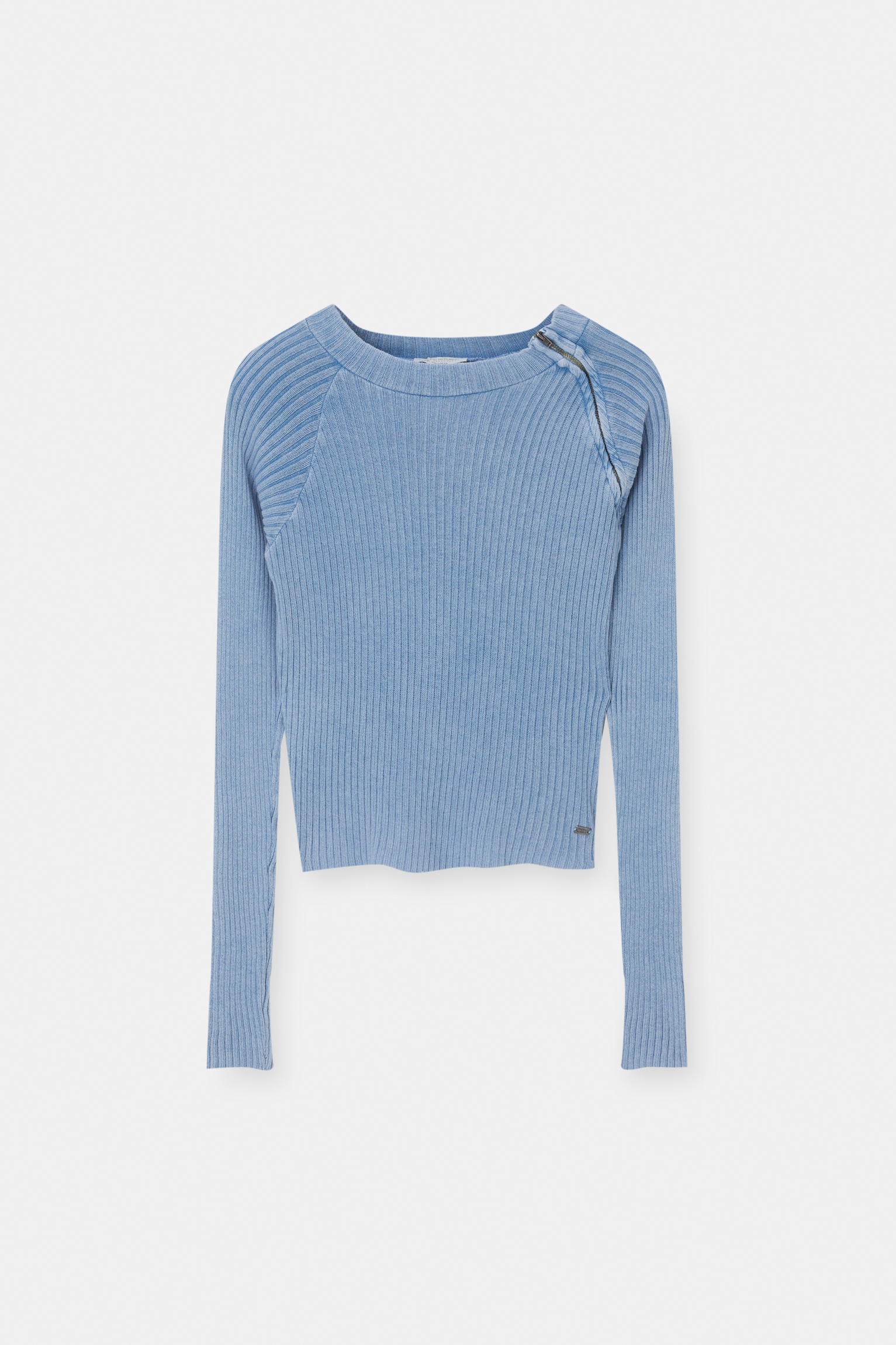 Knit sweater with zipper - pull&bear