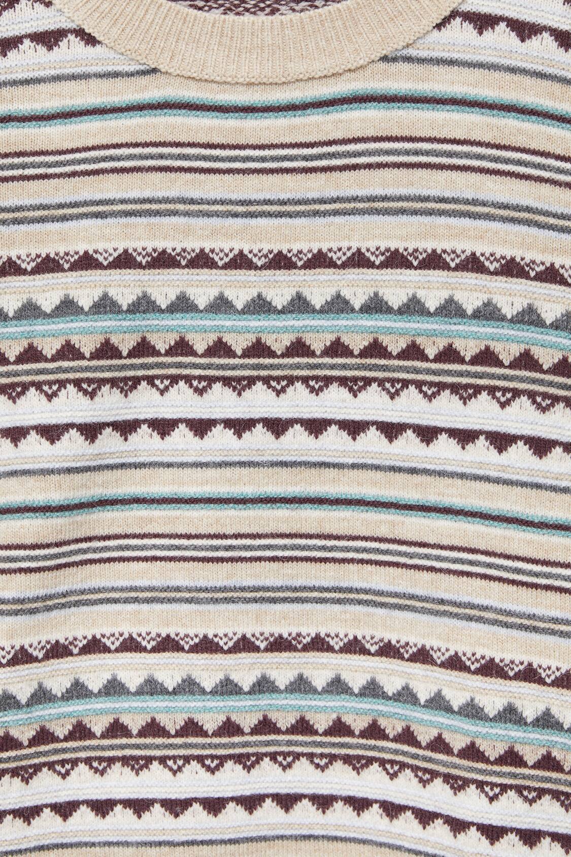 Multicoloured jacquard knit jumper - PULL&BEAR