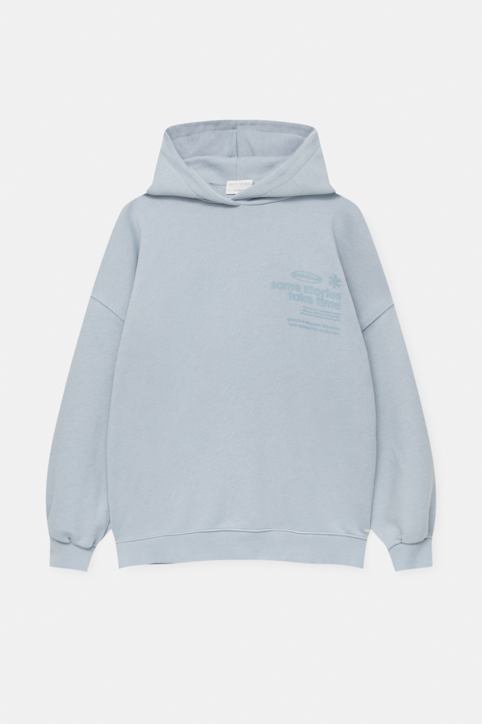 Oversized hoodie with a slogan - pull&bear