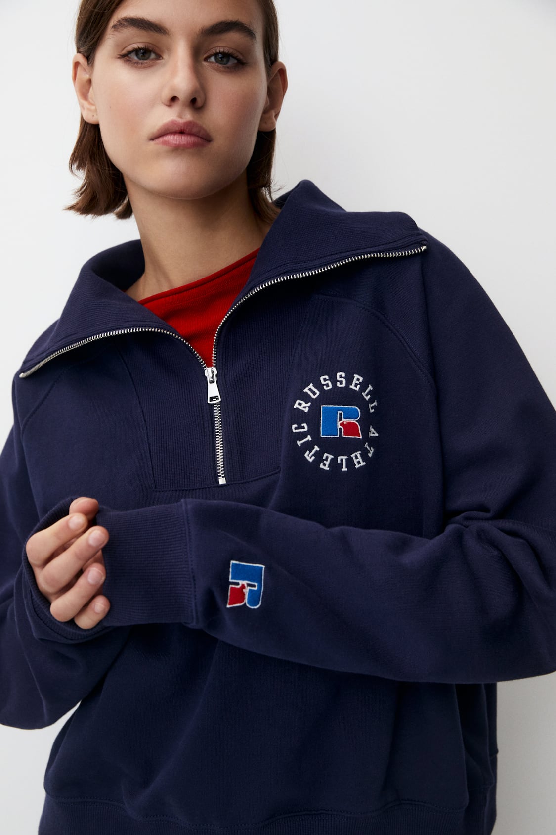 Russell Athletic by P&B sweatshirt with zip - PULL&BEAR