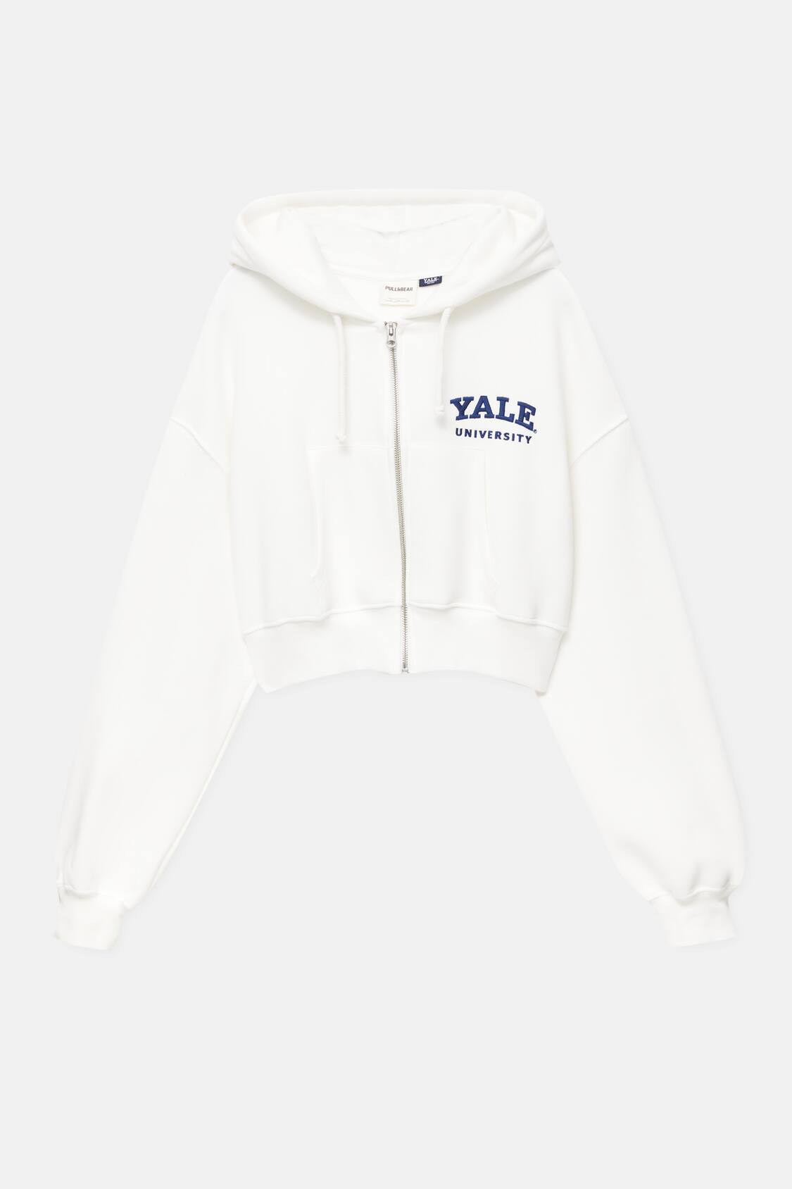 Yale University embroidered cropped hoodie - PULL&BEAR