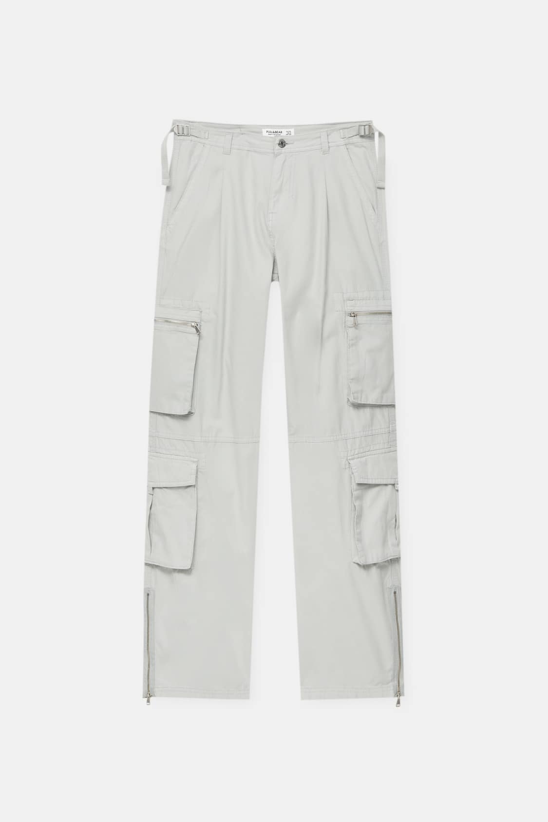 Pull&Bear multi pocket cargo trousers in white レディース - パンツ