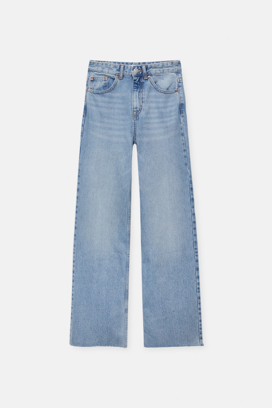 Straight-leg high-rise jeans - pull&bear