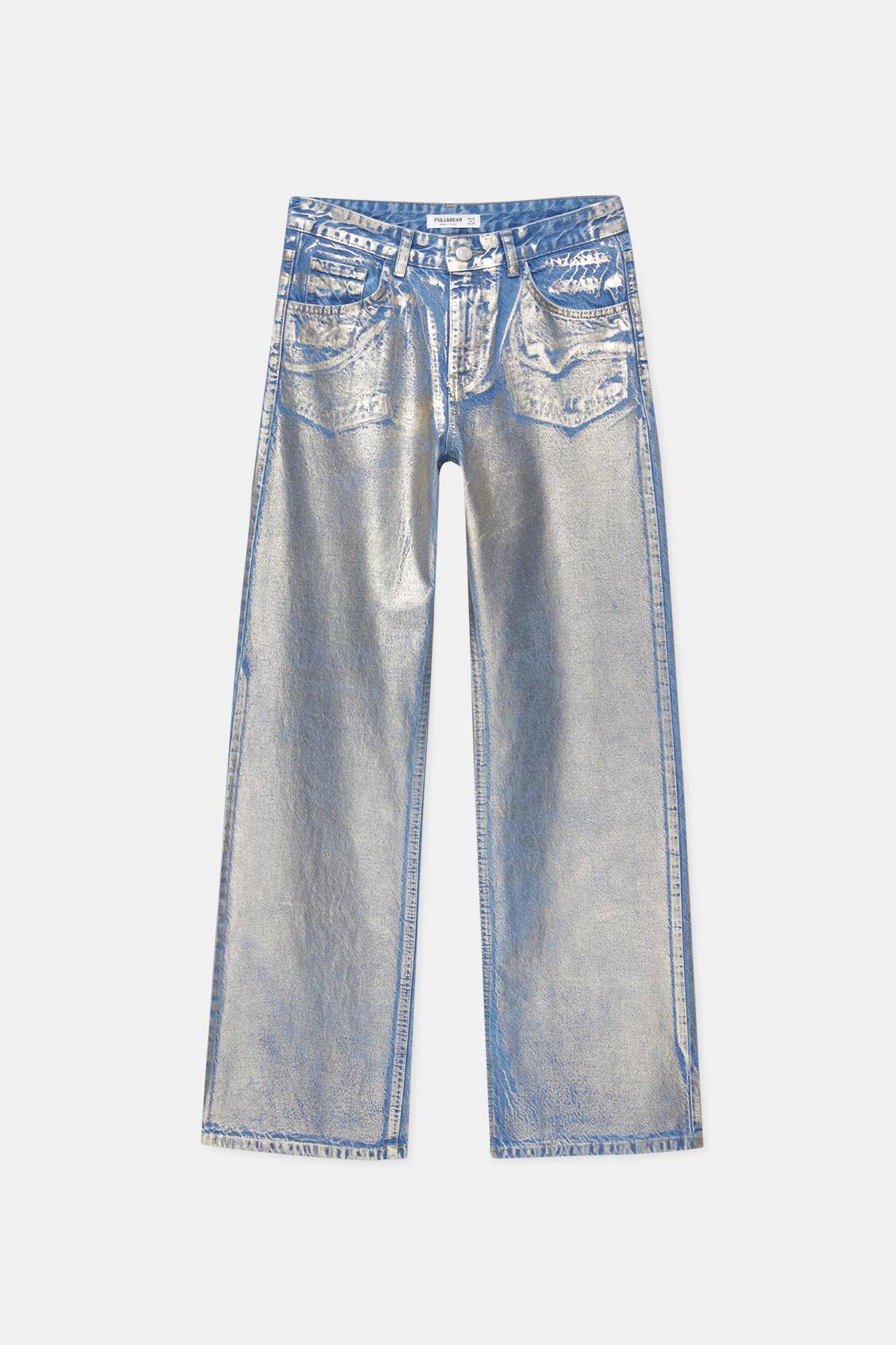 Metallic baggy jeans - PULL&BEAR