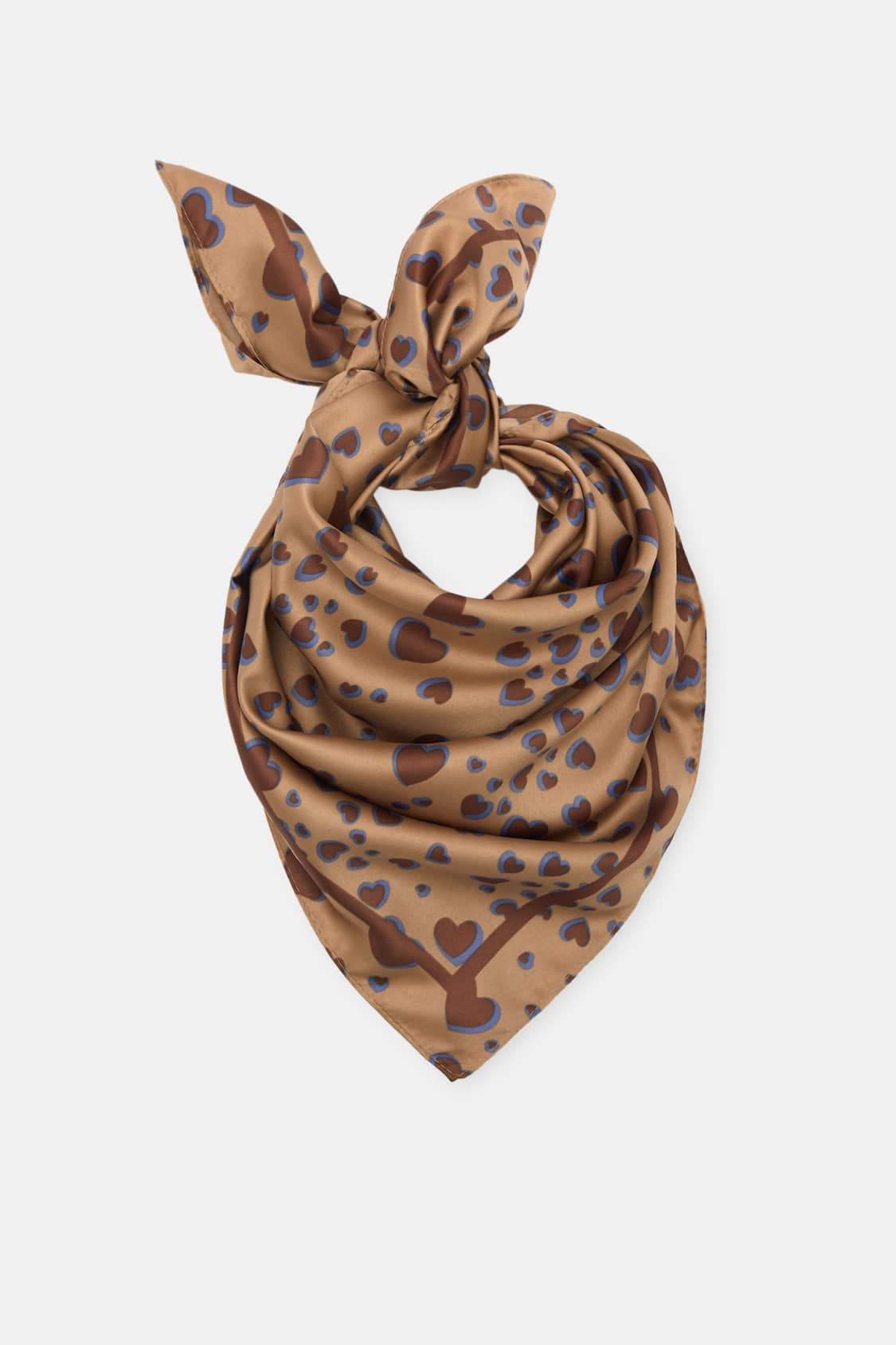 Louis Vuitton Brown Leopard and Monogram Print Silk Bandeau Scarf