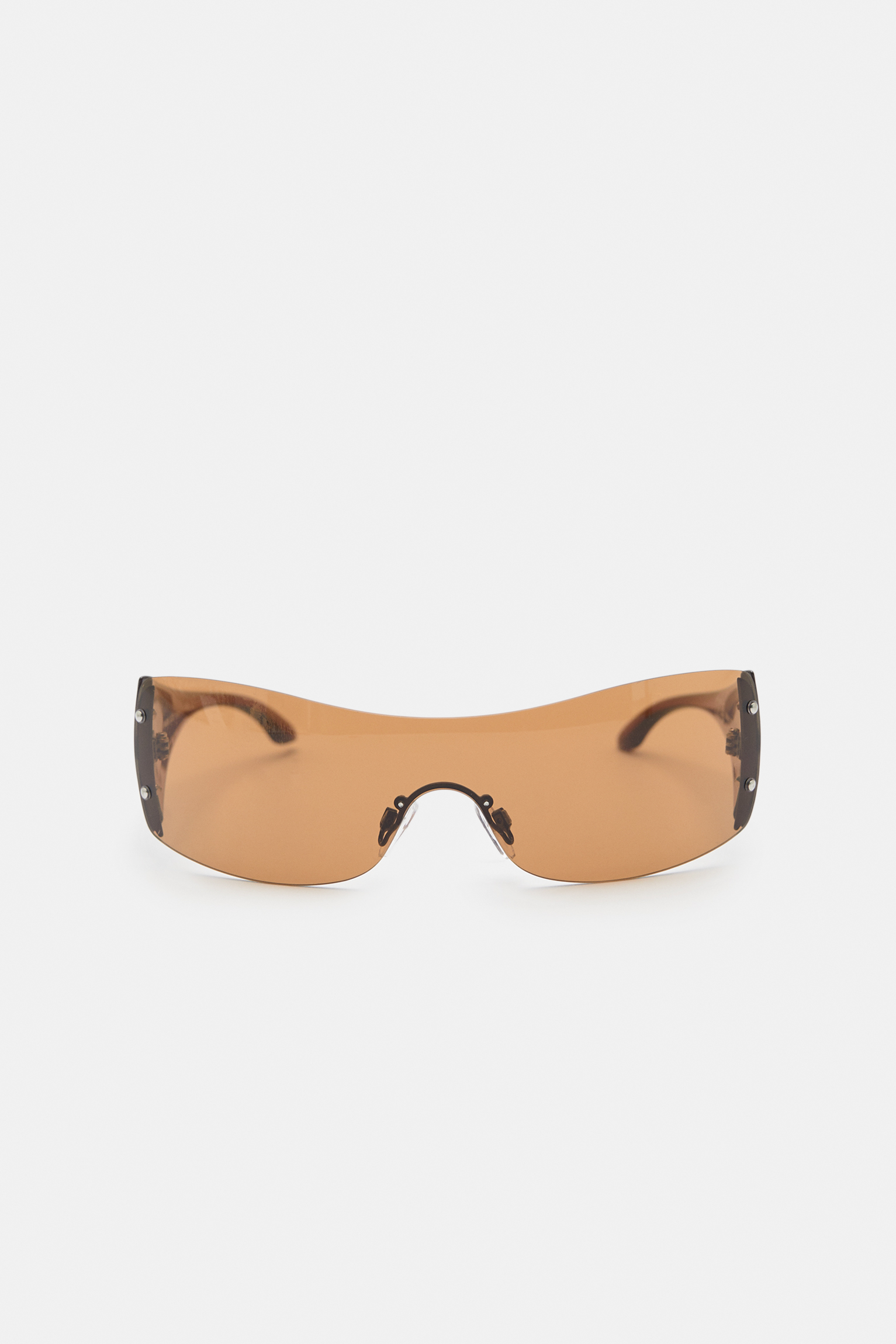 River Island metal slim visor sunglasses in blue | ASOS