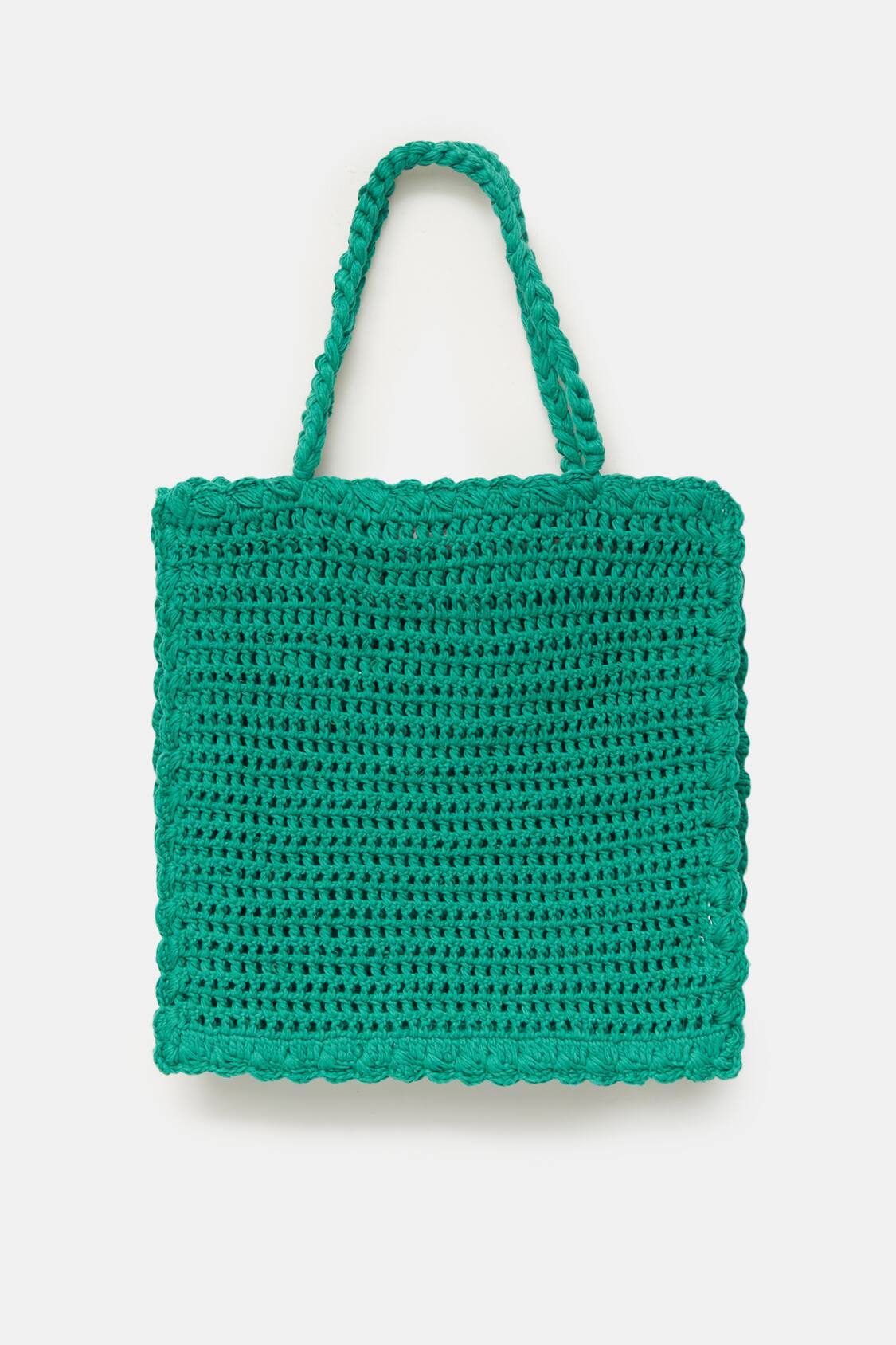 Pull&Bear Women's' Green Crochet Bag