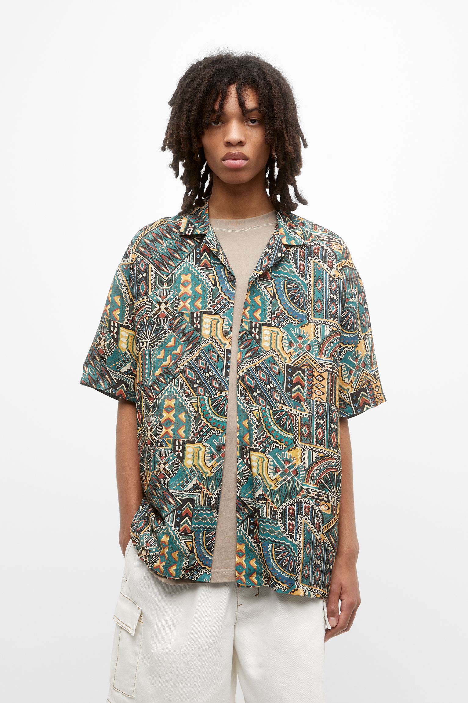 Printed short sleeve shirt - pull&bear