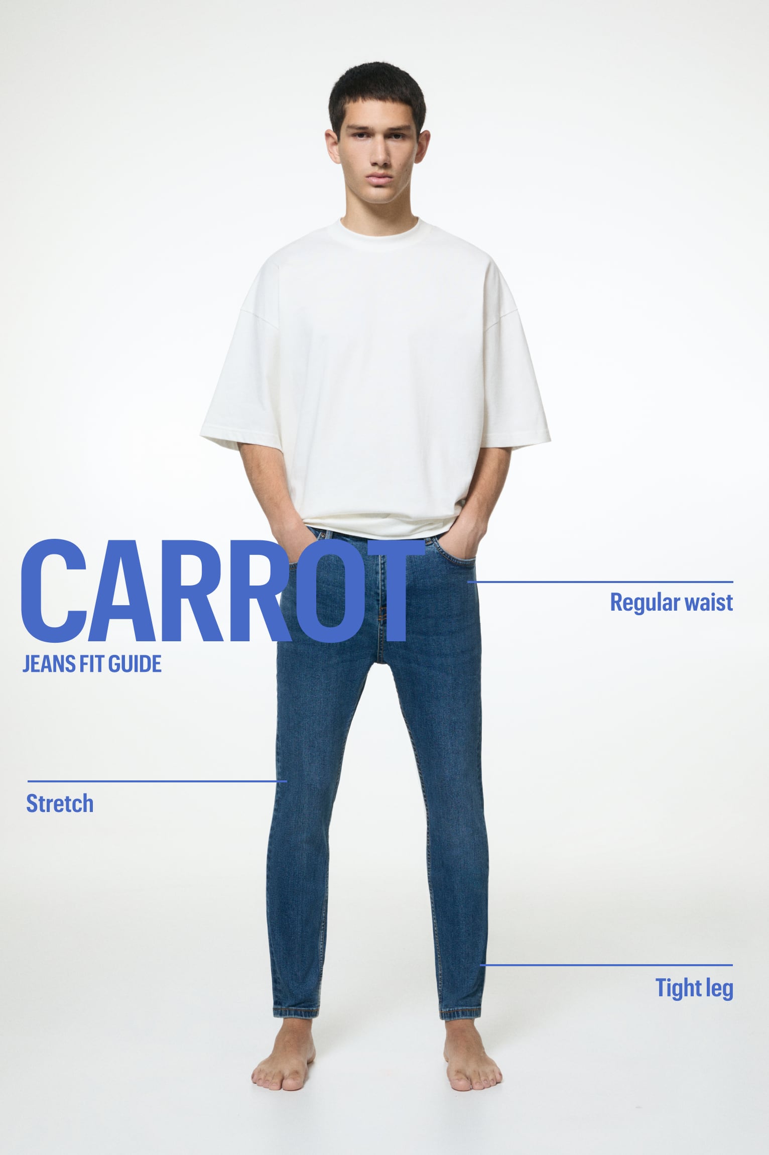 Hobart seco Monje Men's Carrot Fit Jeans | PULL&BEAR