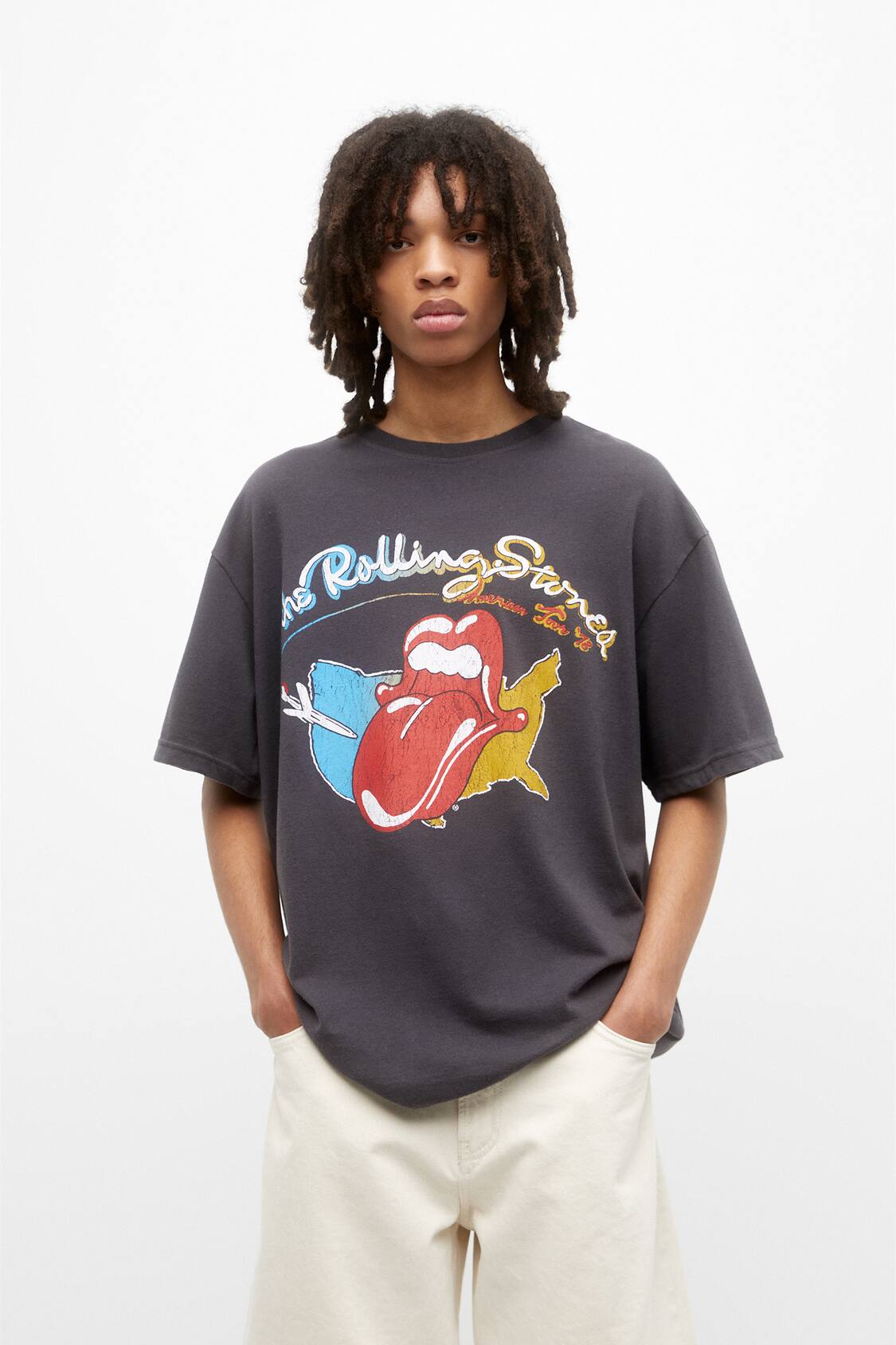 pegatina Concurso constructor Camiseta The Rolling Stones 1978 - PULL&BEAR
