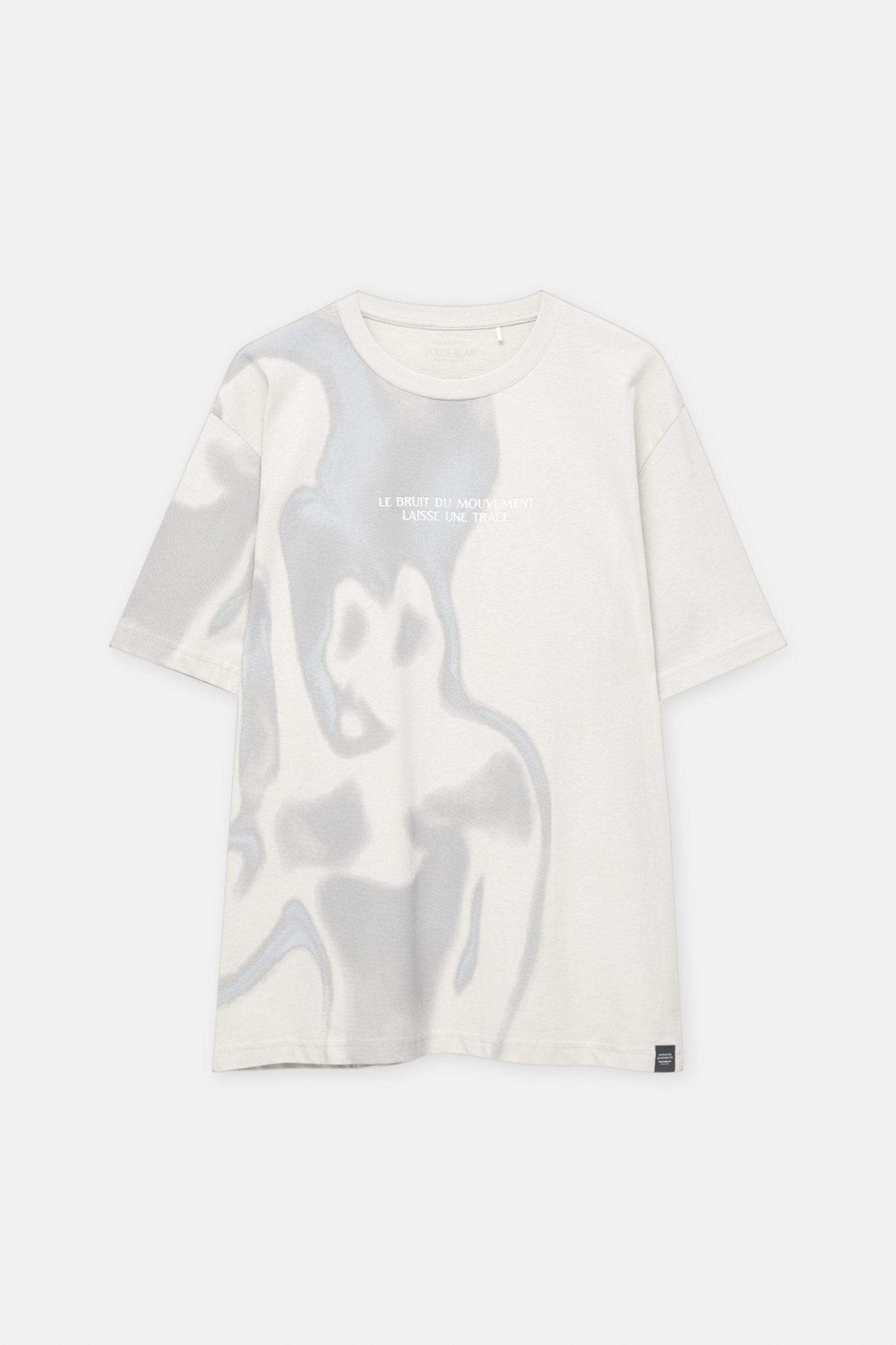 Panel tie-dye slogan T-shirt - pull&bear