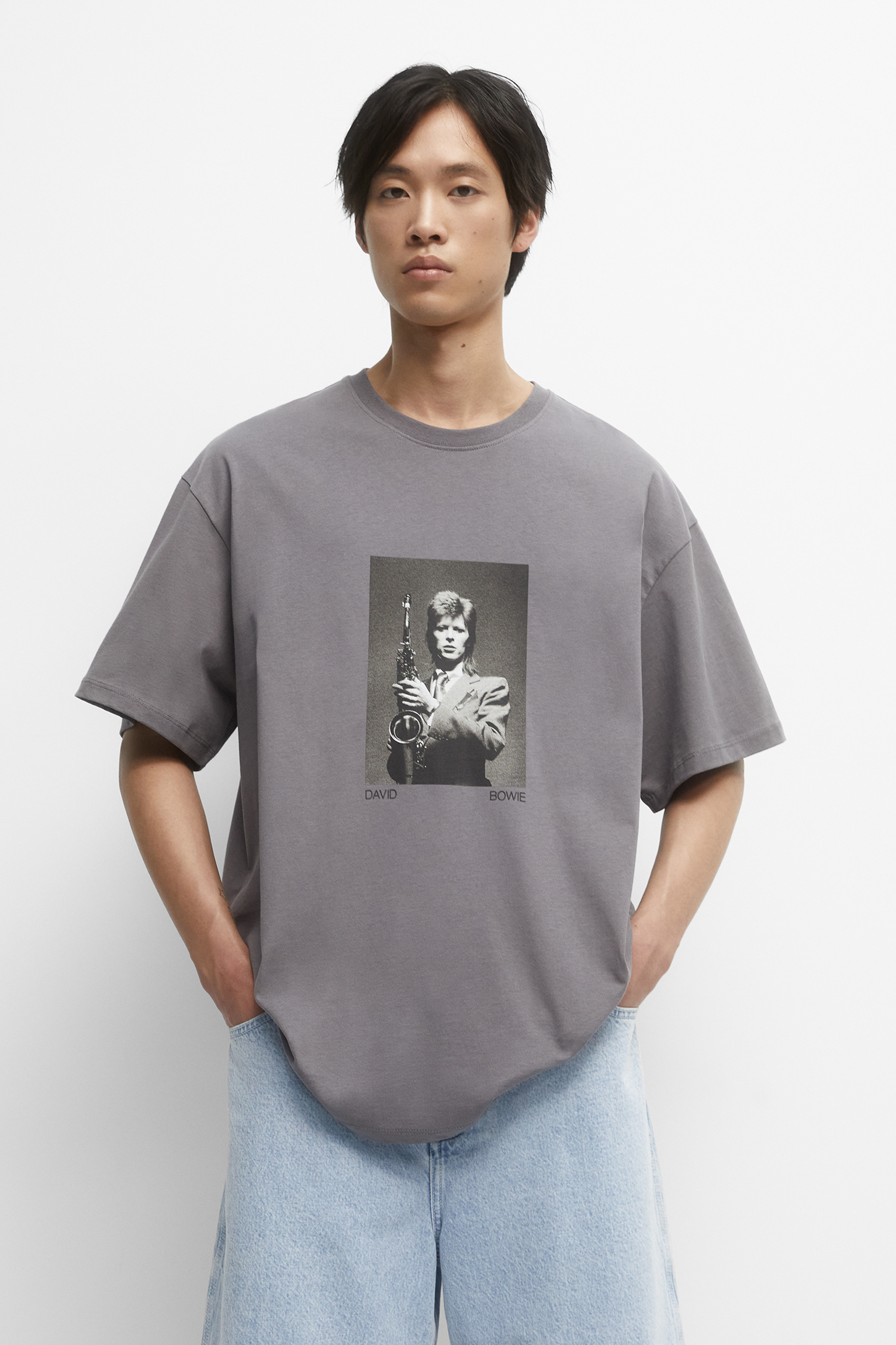 David Bowie photo print T-shirt - PULL&BEAR