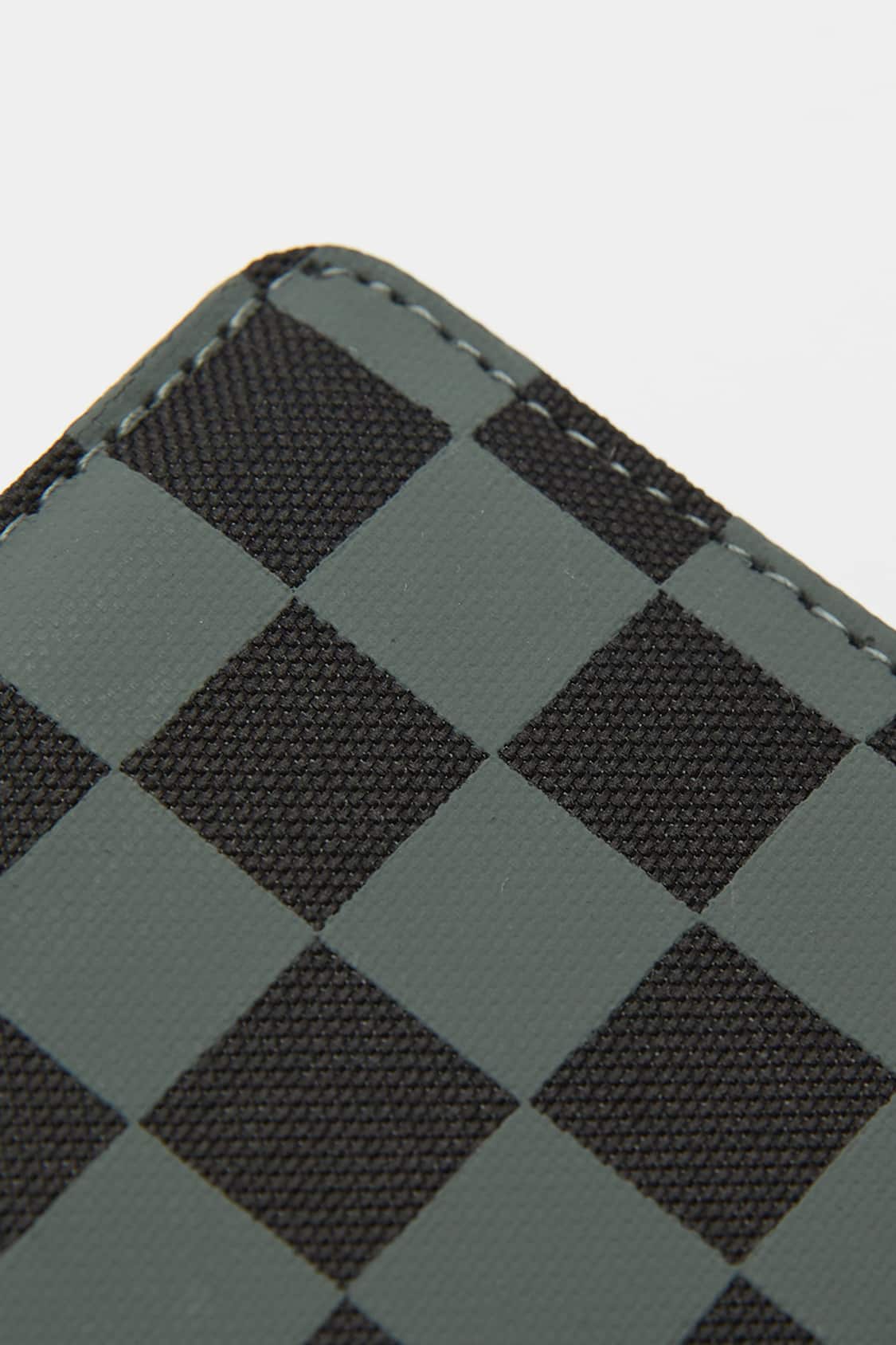Pull&Bear Men's Multicolor Chequered Faux Leather Wallet