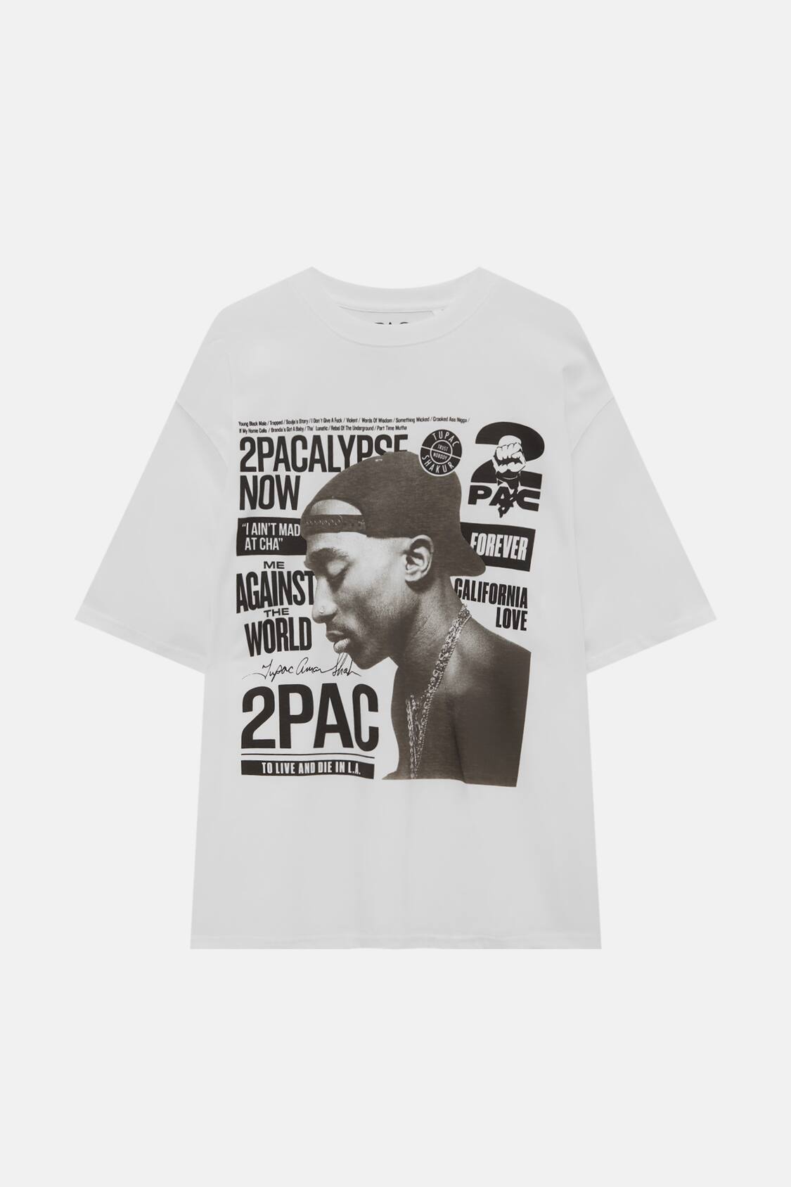 Oversize T-shirt contrast Tupac - pull&bear
