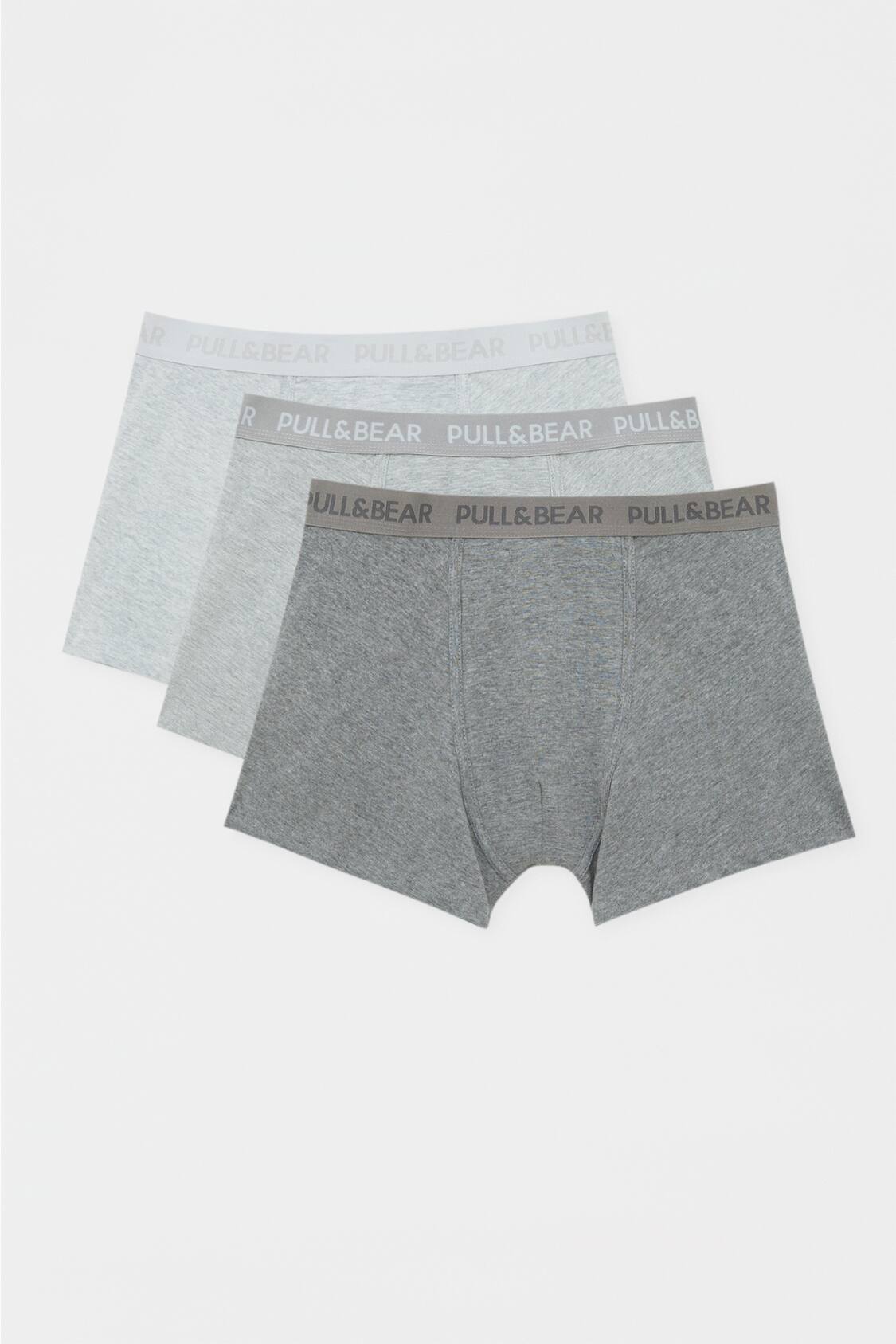 Pack of 3 grey boxers - PULL&BEAR