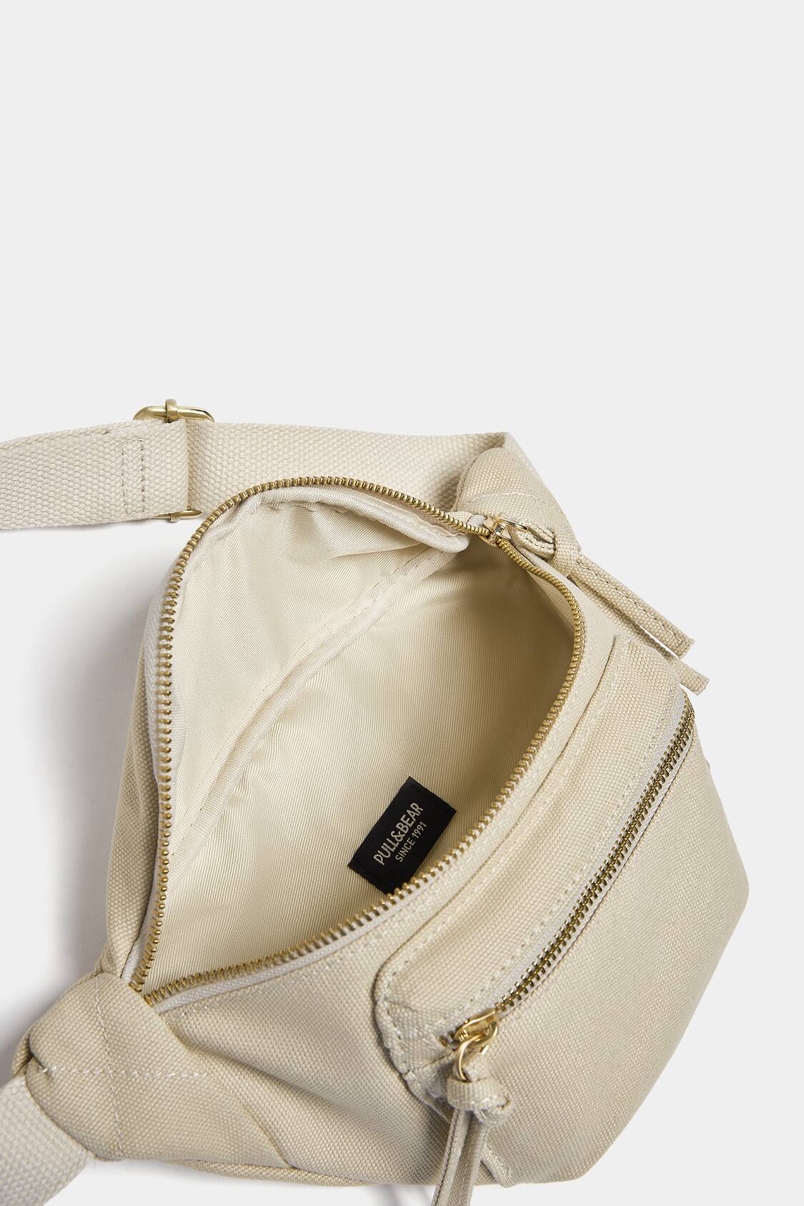 Double zipper denim belt bag - pull&bear
