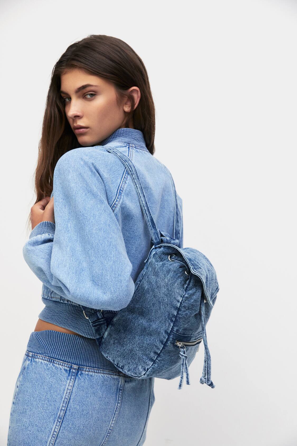 Pull&Bear Women's Jeans Denim Shoulder Bag