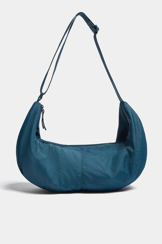 JBB Puffer Tote Bag Fuffy Crescent Crossbody Nylon Small Purse Hobo Shoulder Quilted Handbag Cotton Padded Bag Work Travel