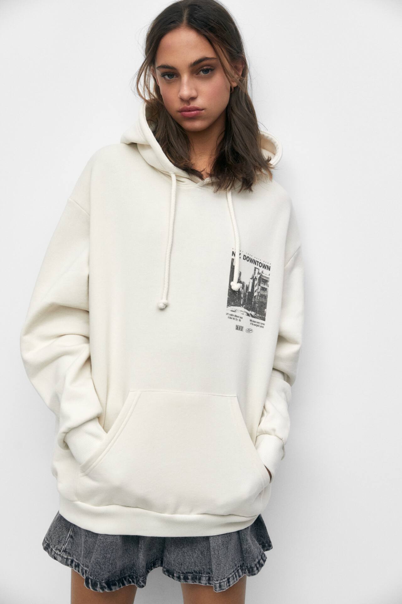 Photographic print hoodie