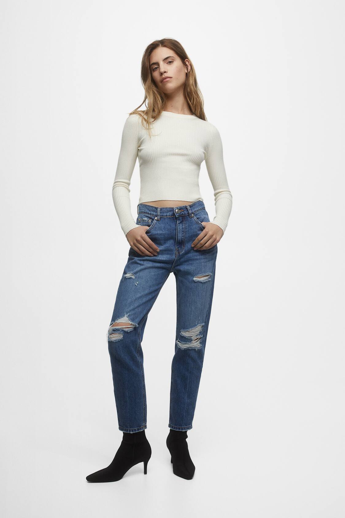 Estrecho creciendo lantano Ripped mom jeans - PULL&BEAR