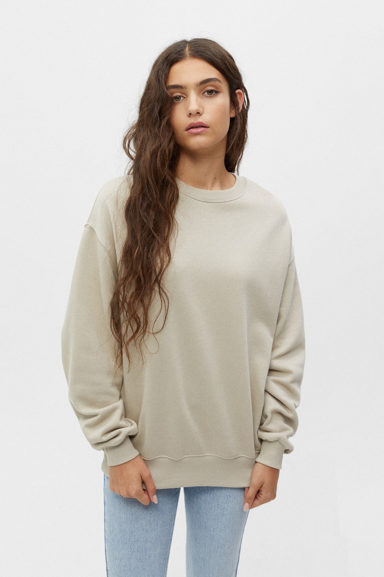Sweat basique oversize col rond - pull&bear