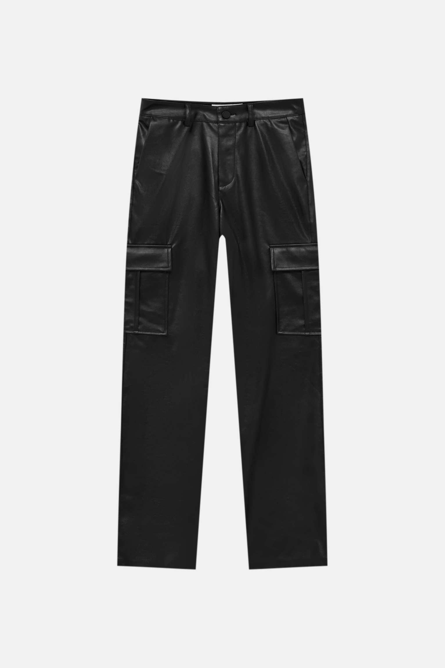 Dark Chocolate Faux Leather Cargo Trousers  PrettyLittleThing