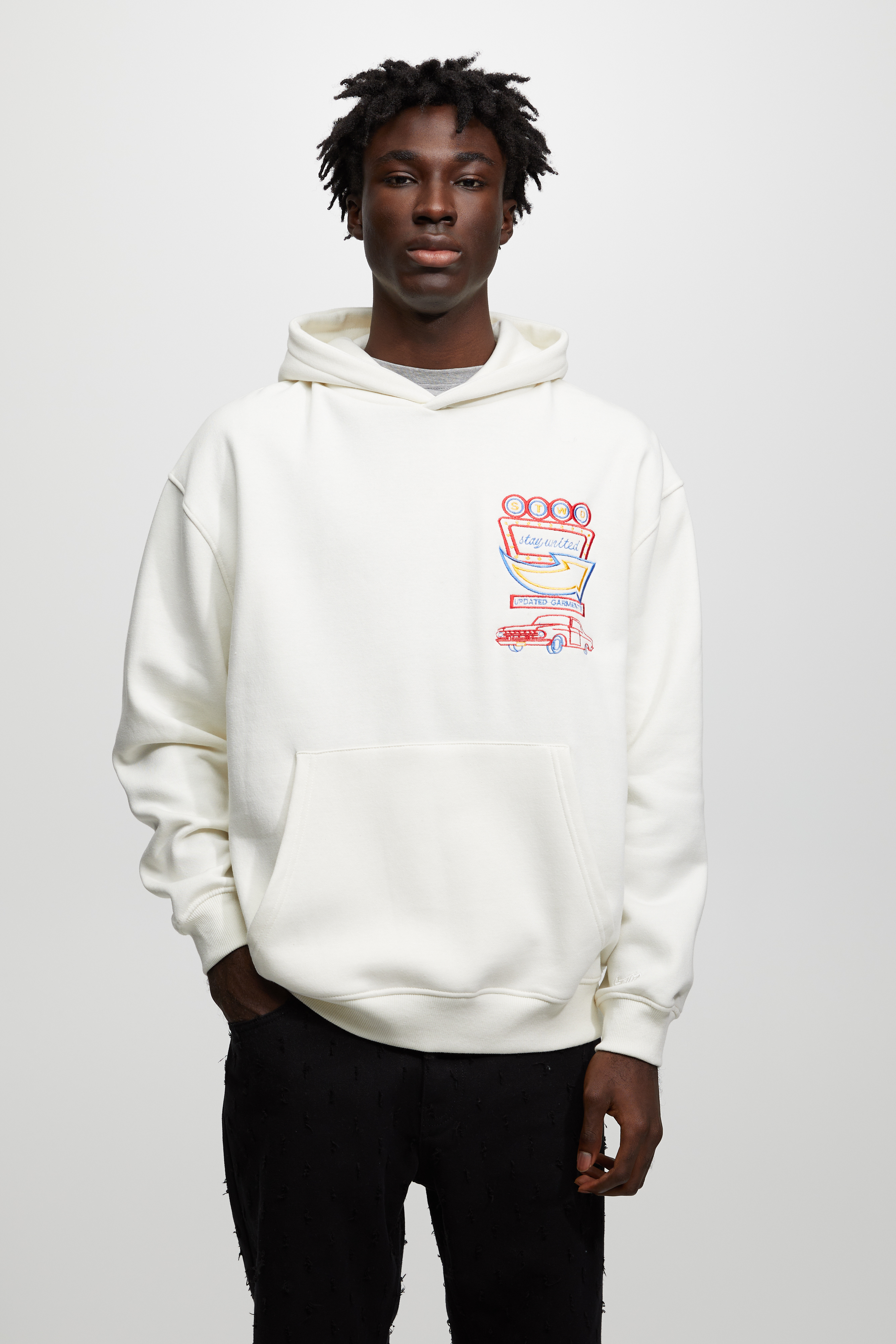 Sudadera blanca cartel - PULL&BEAR