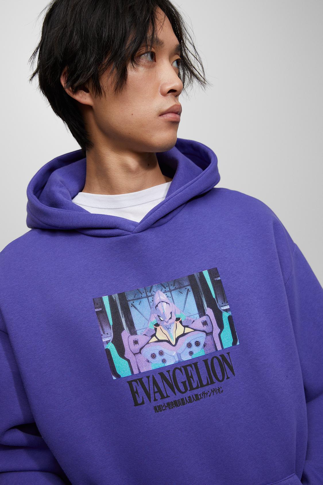 Lilac Evangelion hoodie - PULLu0026BEAR