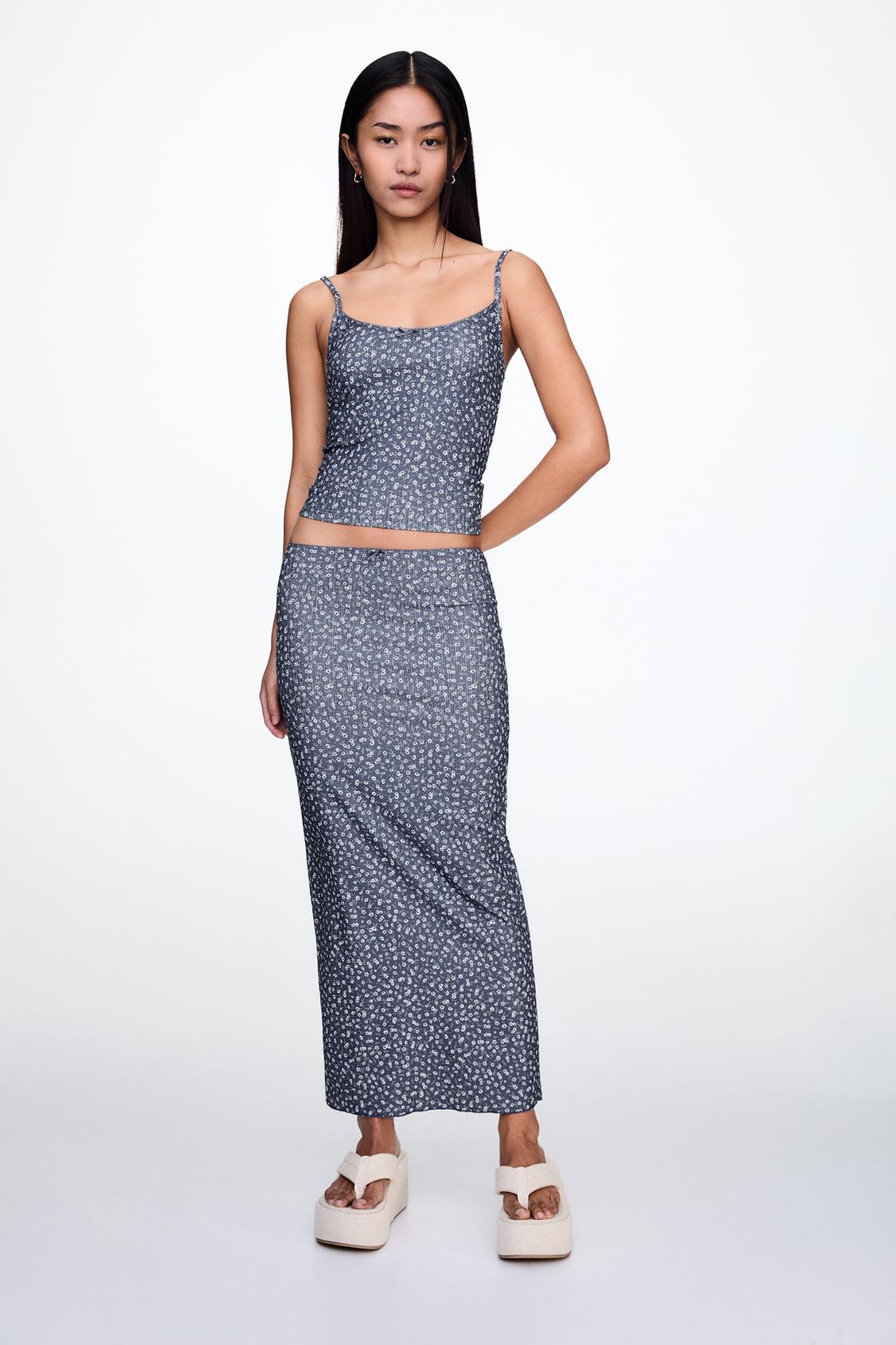 Floral strappy top - pull&bear 