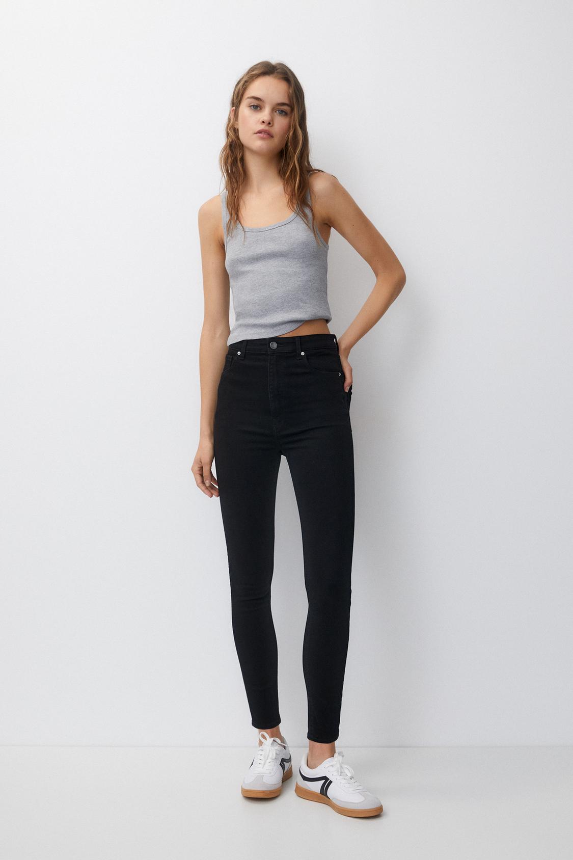 Skinny-Jeans mit hohem Bund - PULL&BEAR