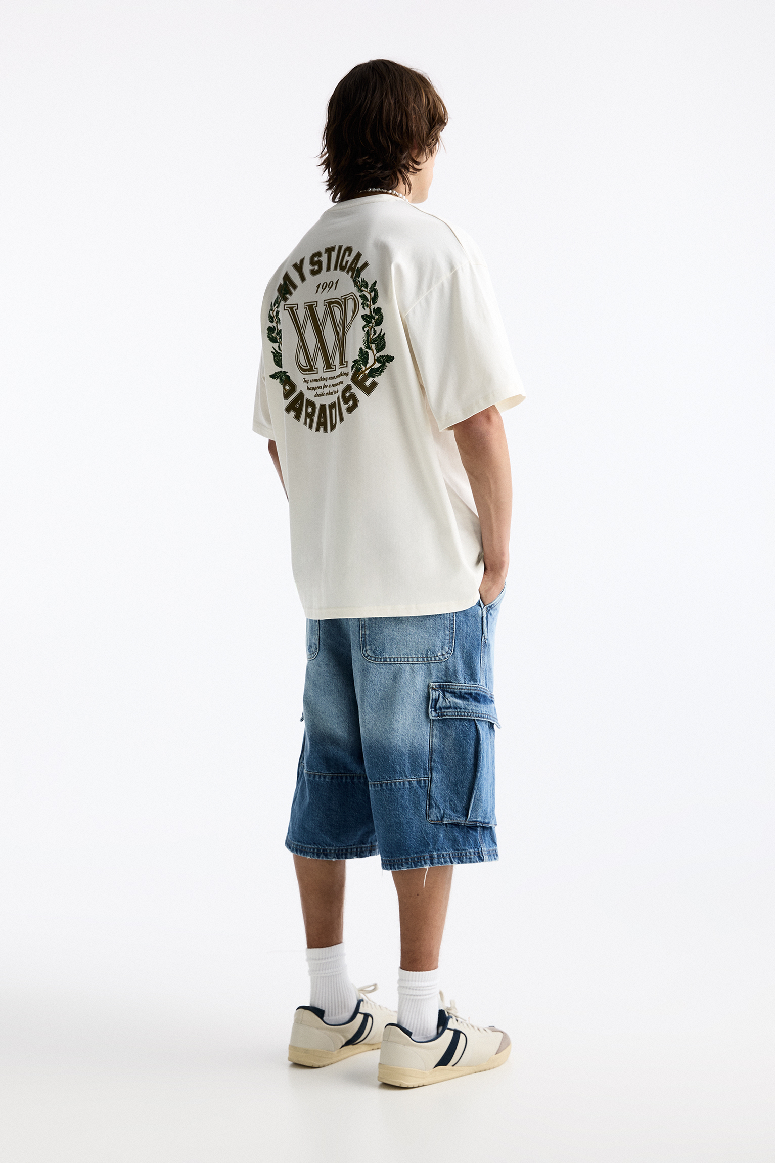 Washed Mystical Paradise T-shirt - PULL&BEAR