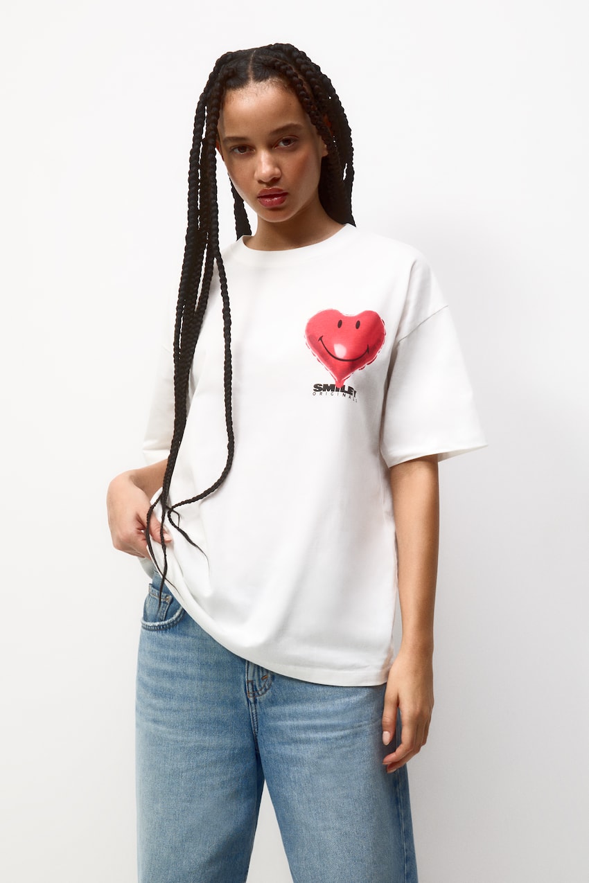 T-shirt Smiley cœur