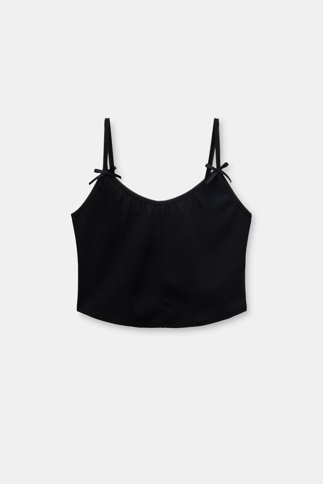 Strappy corset top with bow details - pull&bear