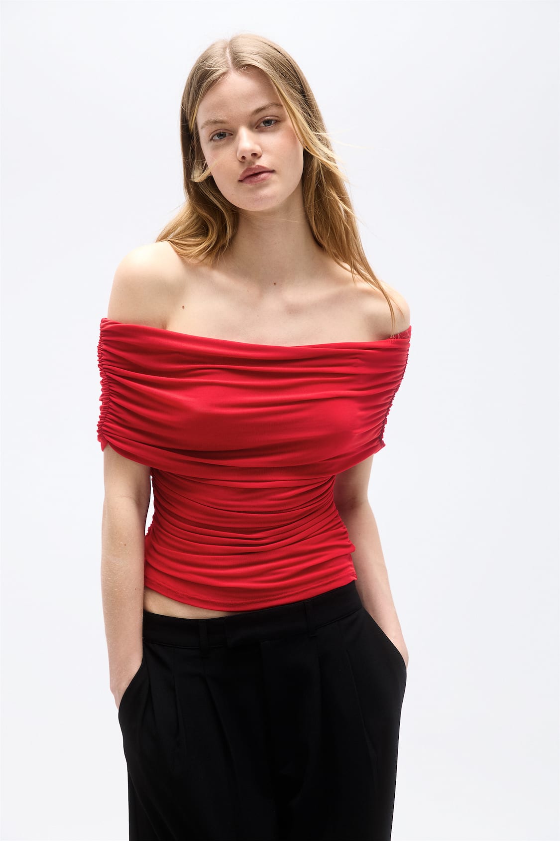 Check strapless top - PULL&BEAR