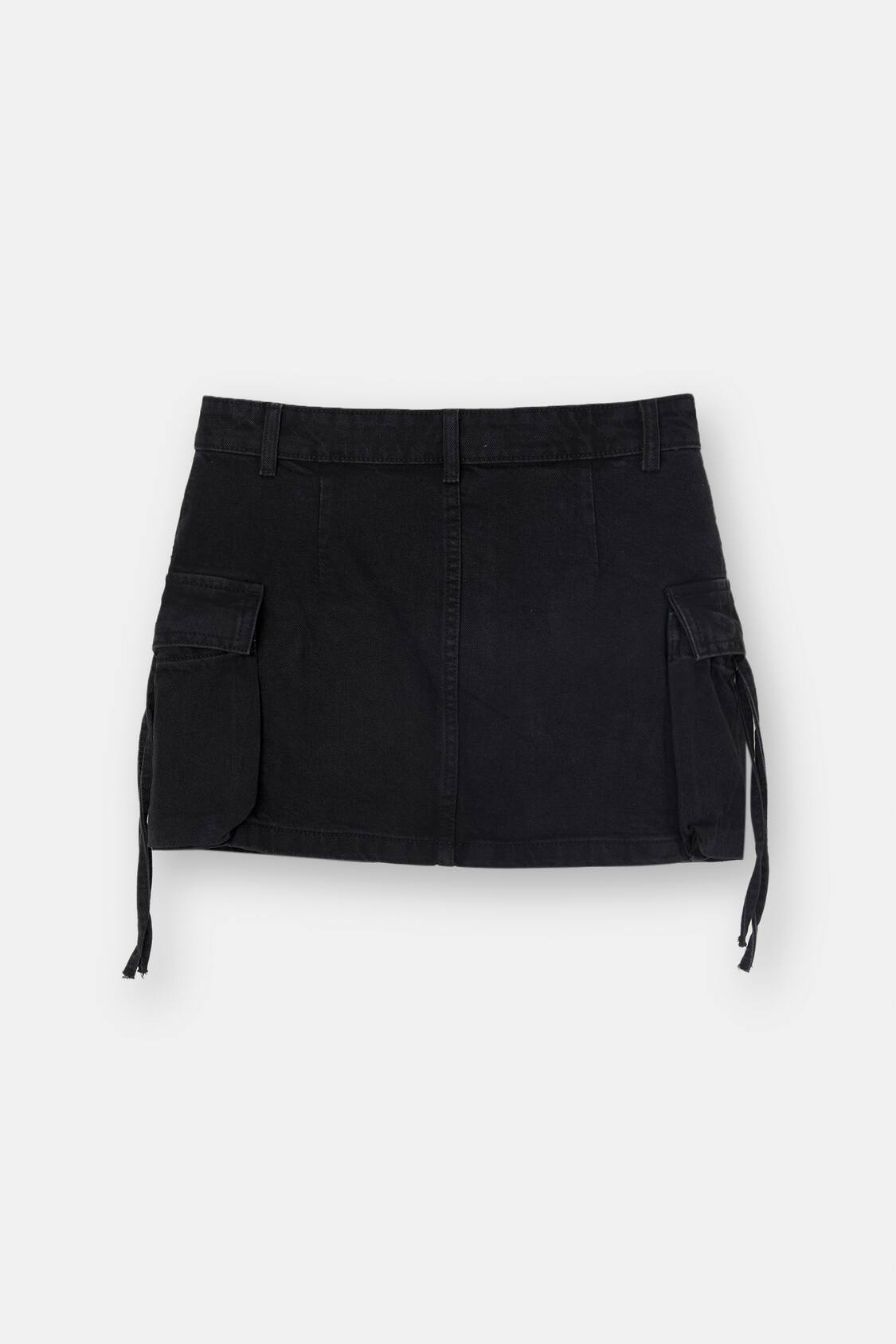 Denim cargo mini skirt - pull&bear