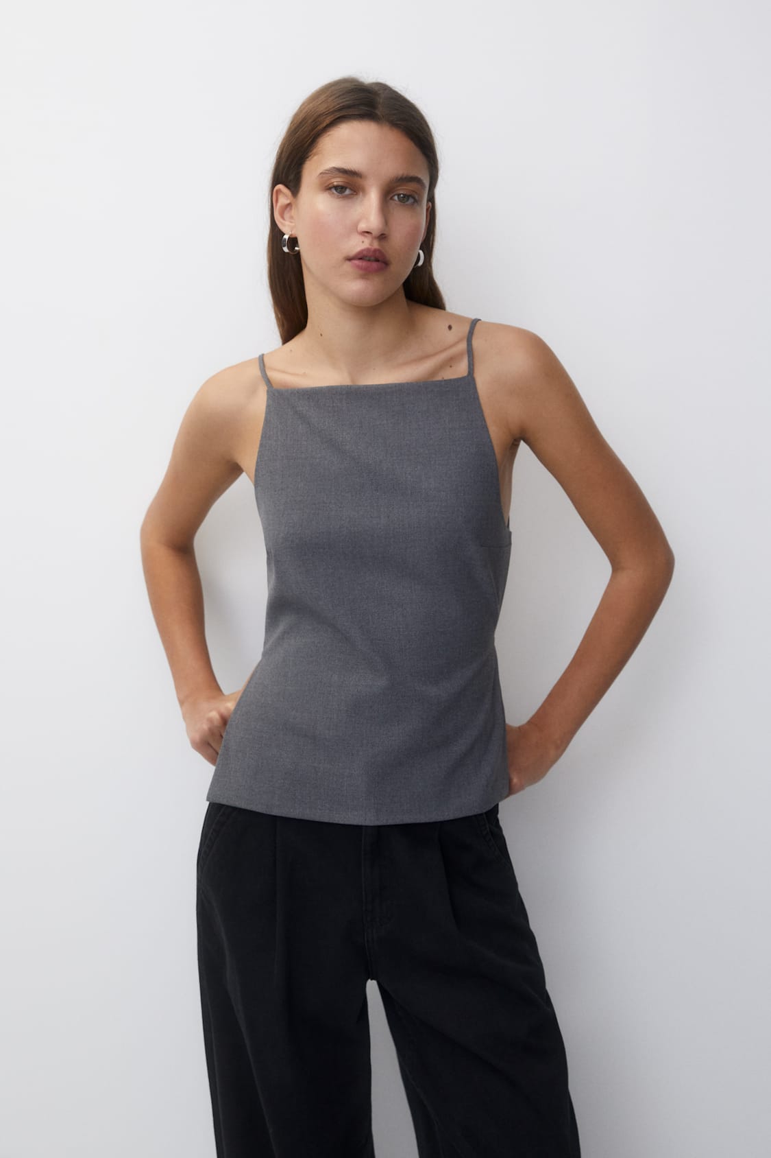 Open back strappy top - pull&bear