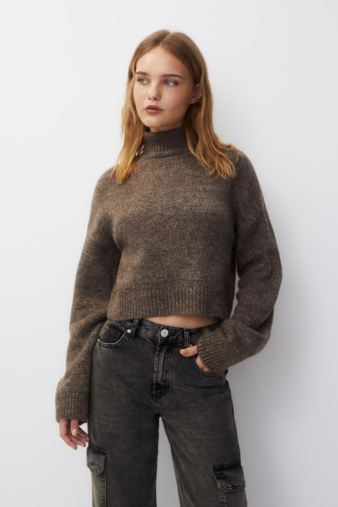 Knit turtleneck sweater - PULL&BEAR