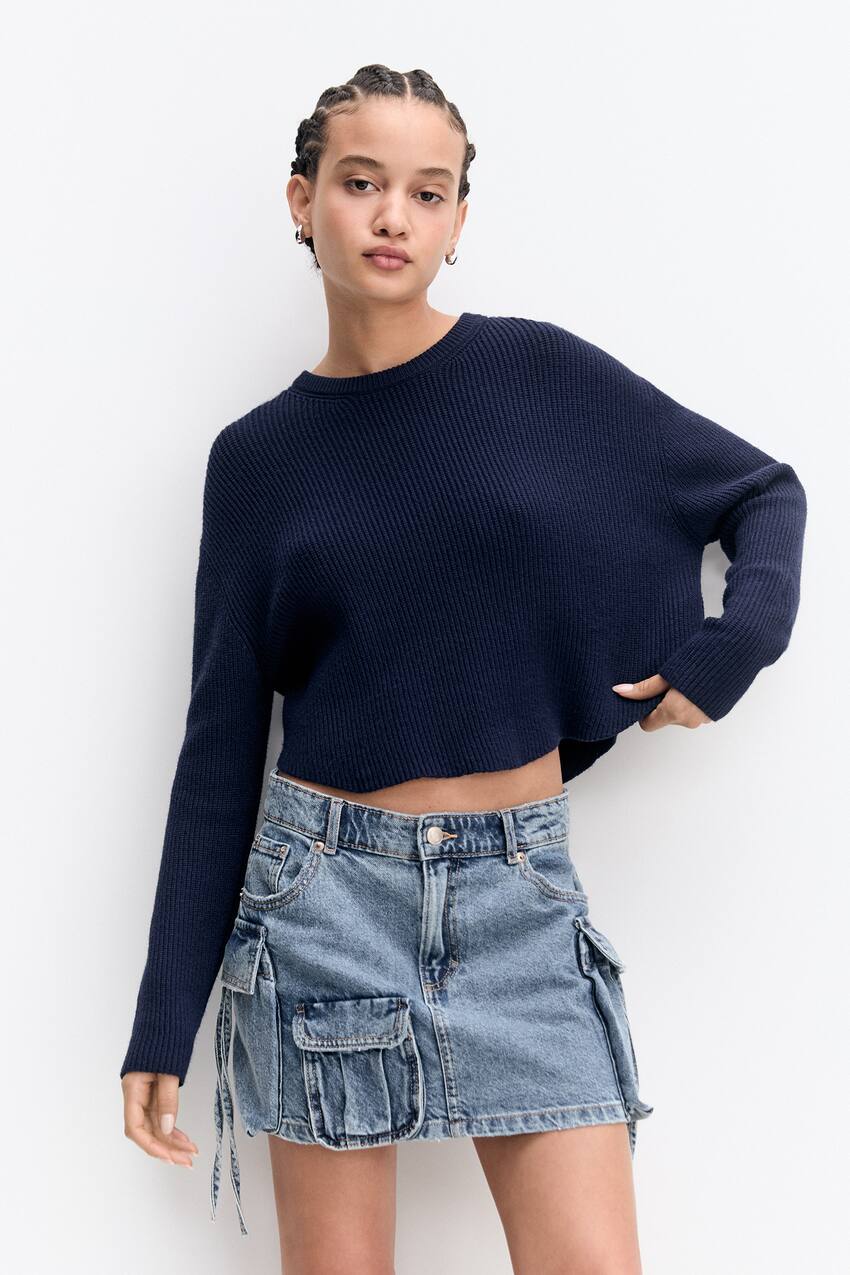 Pull cropped maille