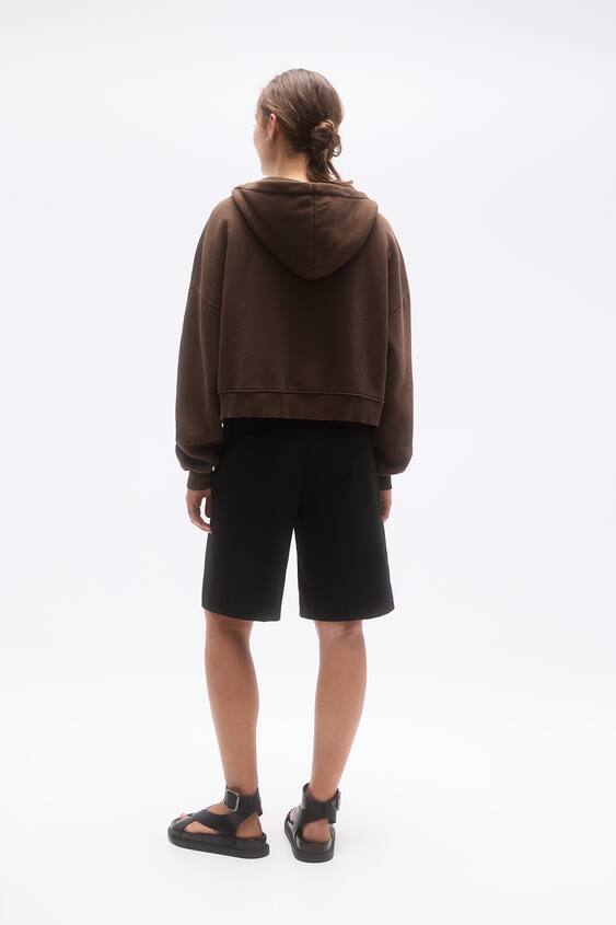 Oversized Men's GYM Short Sleeve HOODIE // Front Half Zipper and Side Slits Short  Sleeve Hoodie Sweatshirt -  Canada