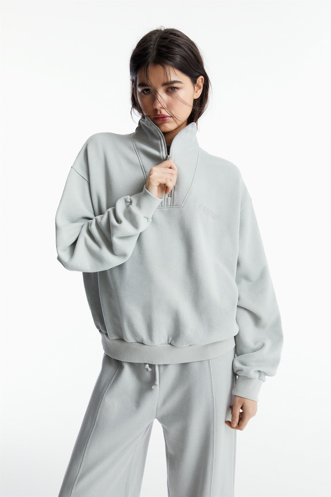 Quarter-zip fleece sweatshirt