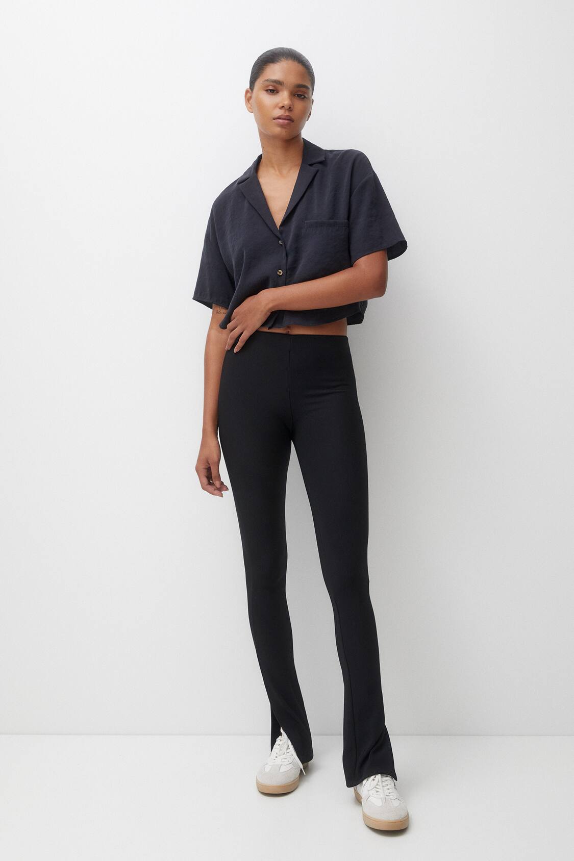 Flared - Trousers - Clothing - Woman - PULL&BEAR Kuwait