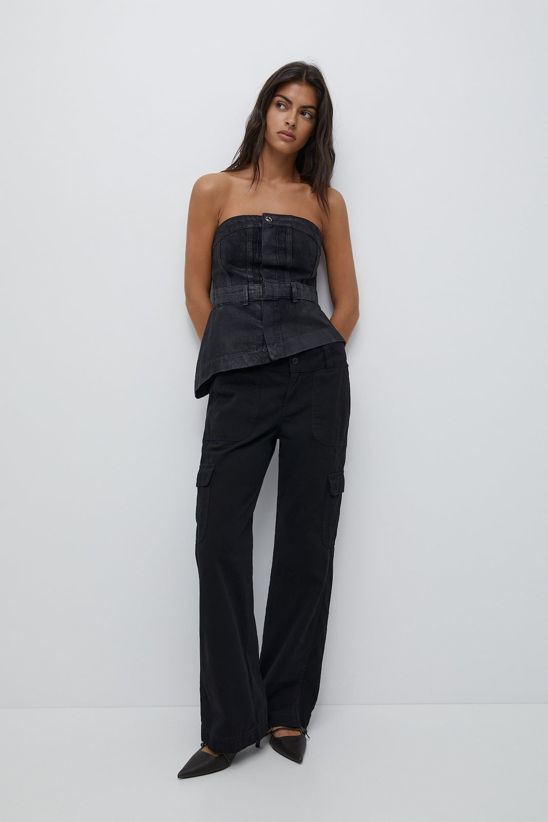 Flared cargo trousers - PULL&BEAR