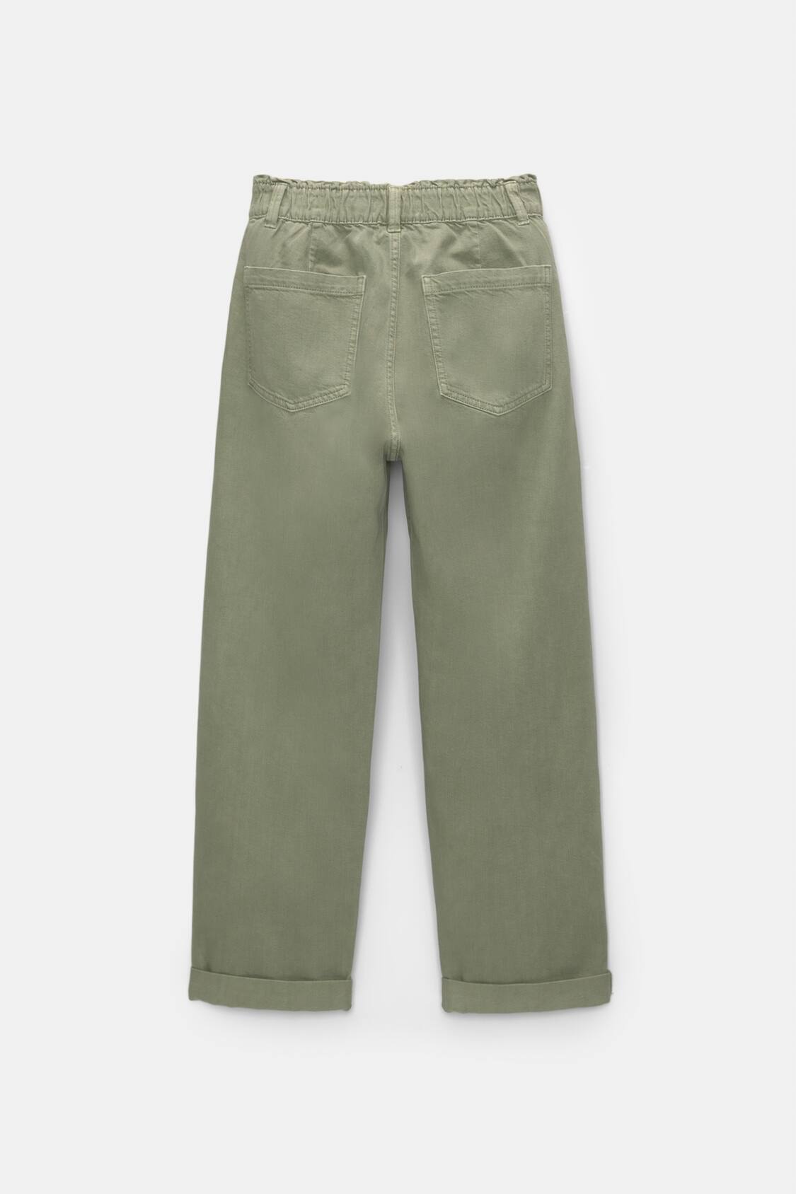 Straight fit paperbag pants - pull&bear