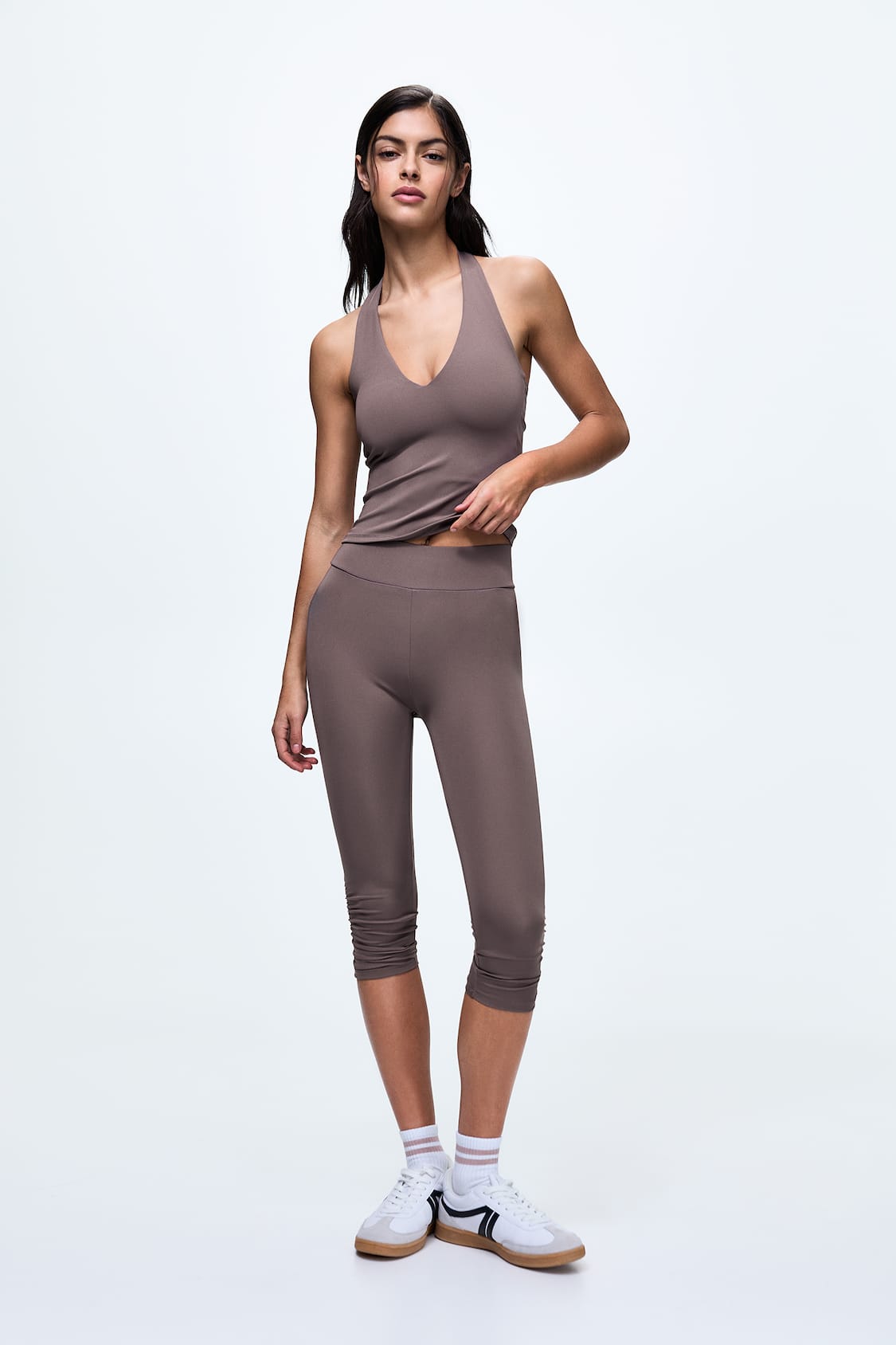 Seamless Ribbed Leggings by Pull&Bear Online, THE ICONIC